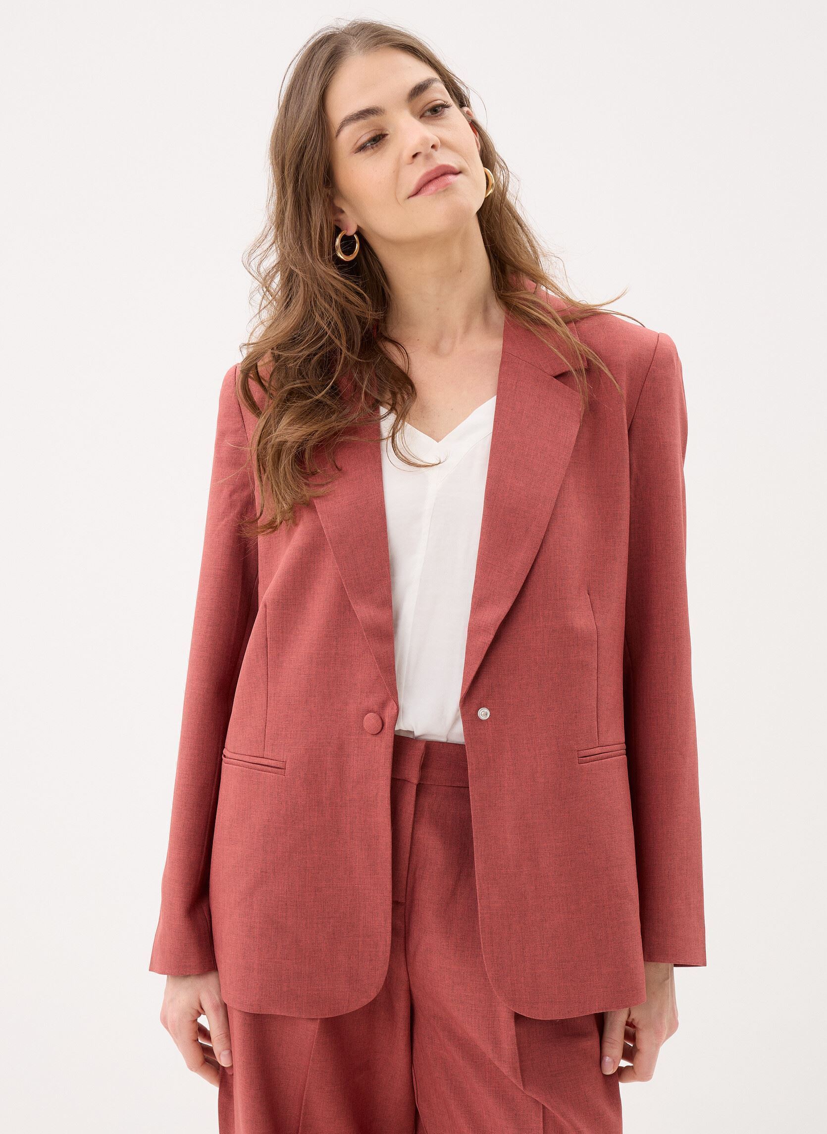 Vestes de blazer Ihlexi Bl10 femme orange Ichi Vestes de blazer Ihlexi Bl10 femme orange Cowhide Melange