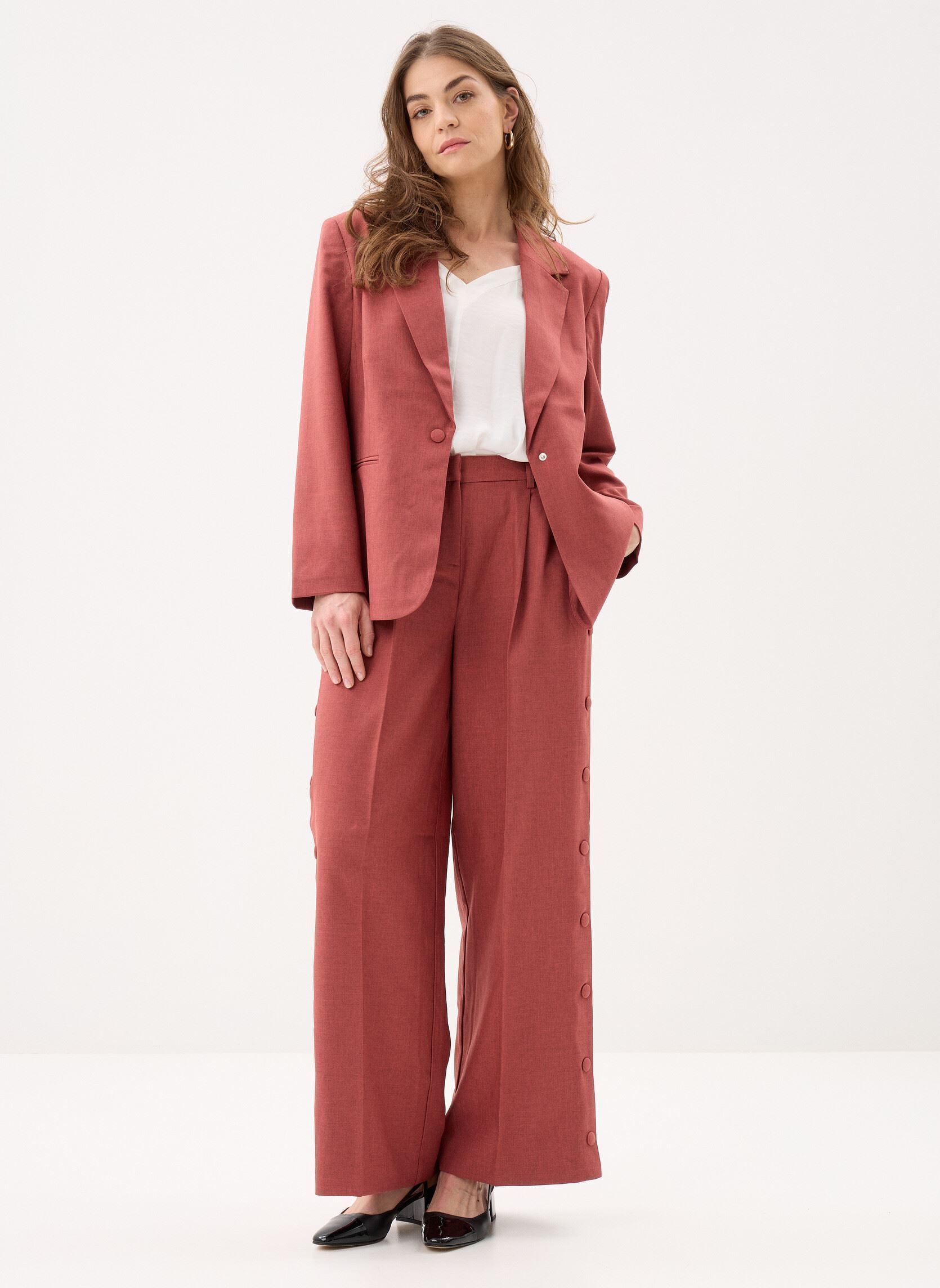 Pantalons larges Lexi Pa12 femme orange Ichi Pantalons larges Lexi Pa12 femme orange Cowhide Melange