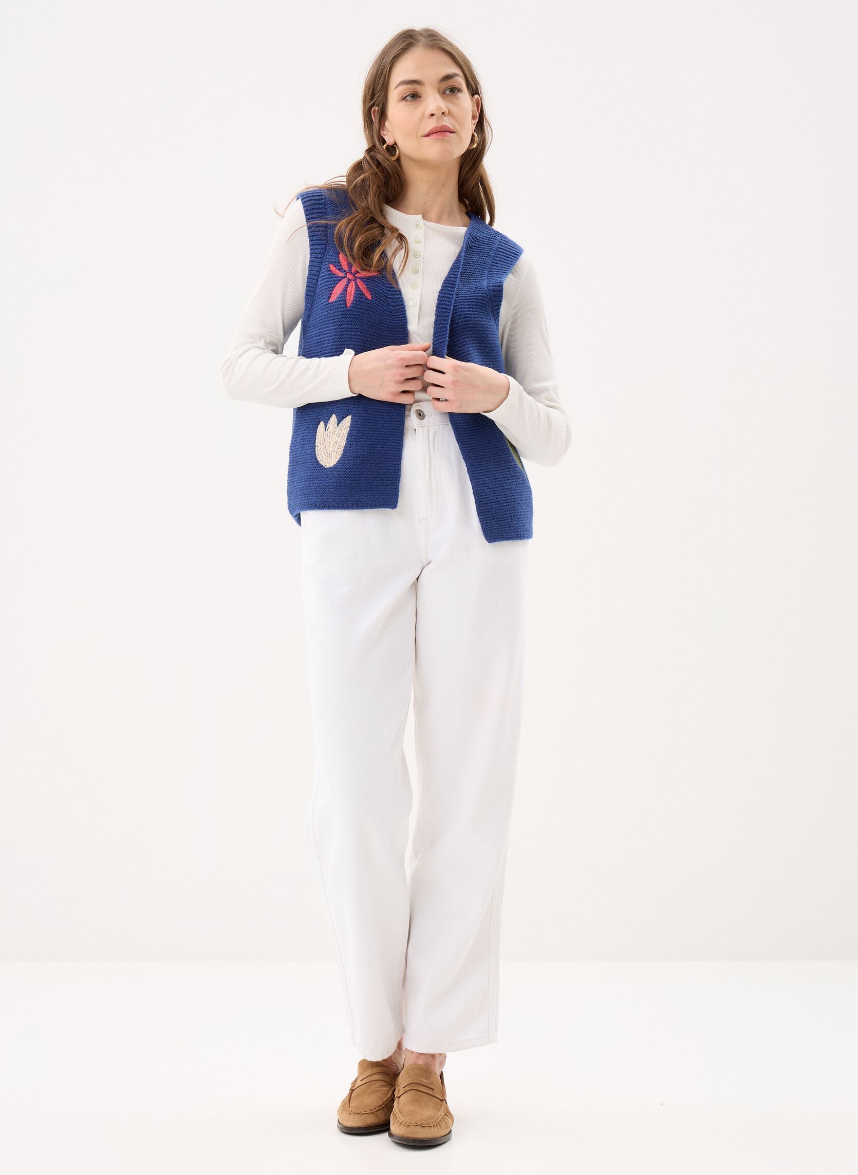 Strickjacken und Westen Ihdemisa Wa damen blau Ichi Strickjacken und Westen Ihdemisa Wa damen blau BLUEPRINT