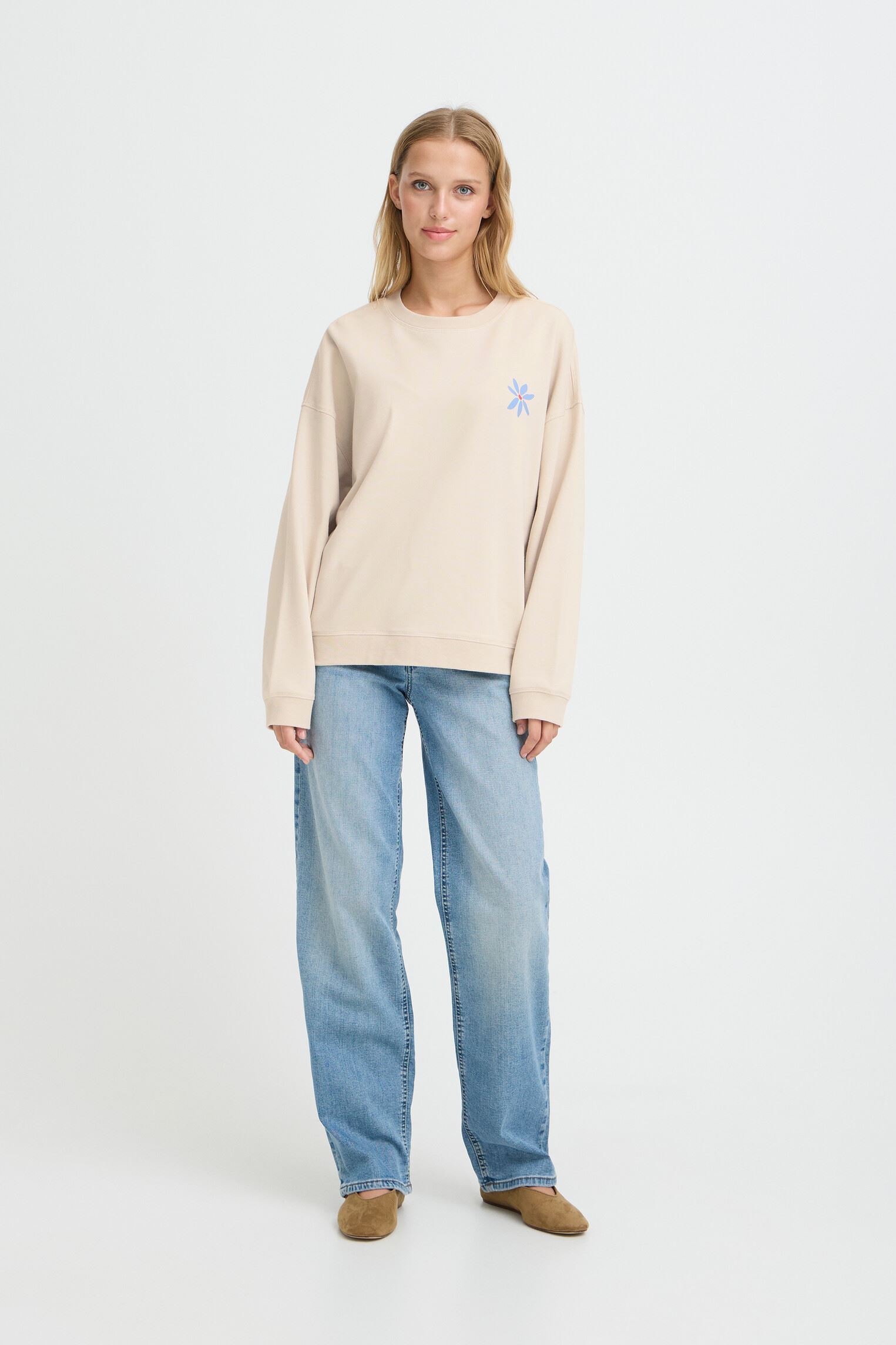 Felpe Ihbauma Sw2 donna bianco Ichi Felpe Ihbauma Sw2 donna bianco BIRCH / MULTI