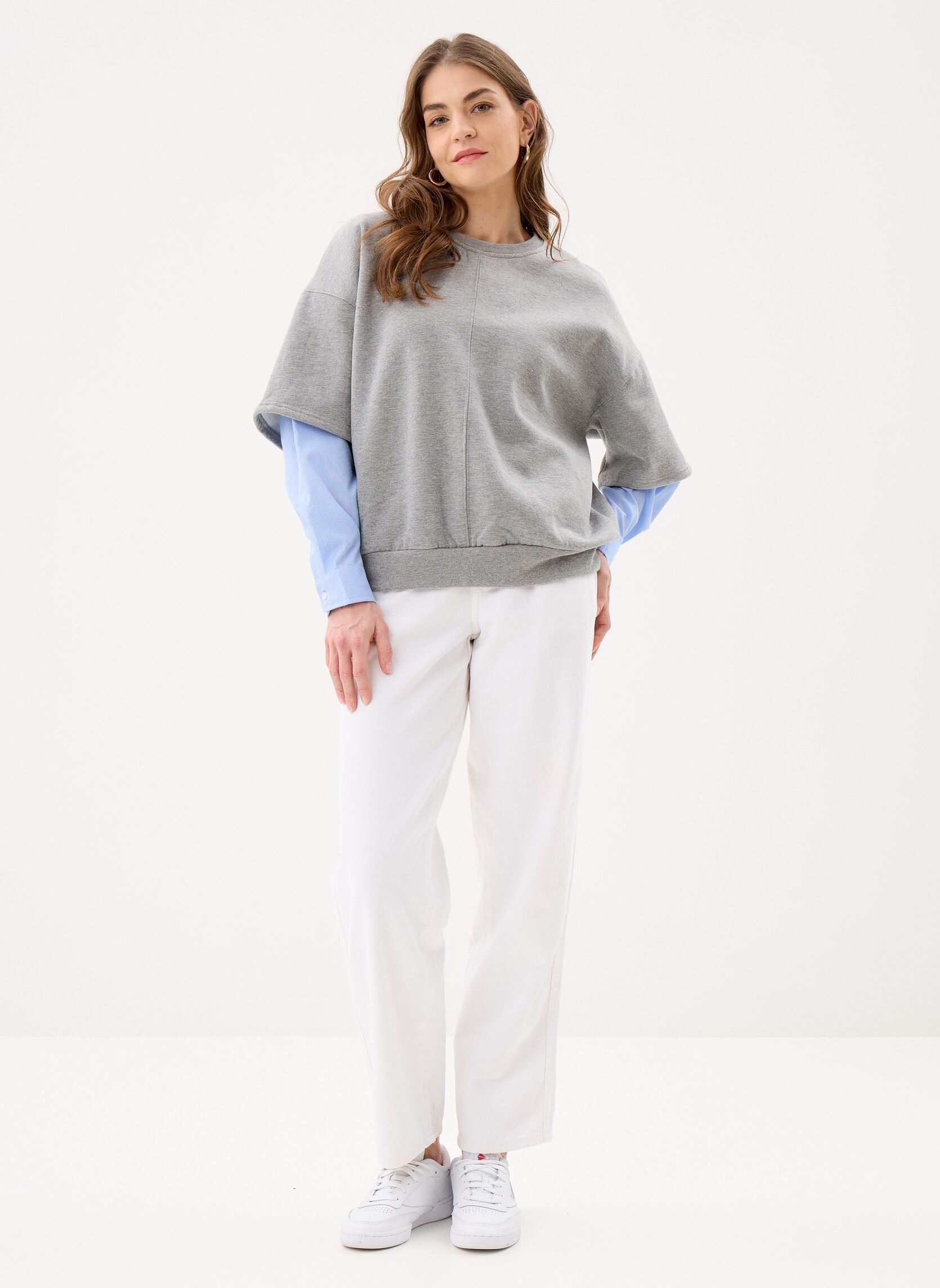 Sweatshirts Iholinne Mix Sw femme gris Ichi Sweatshirts Iholinne Mix Sw femme gris GREY MELANGE