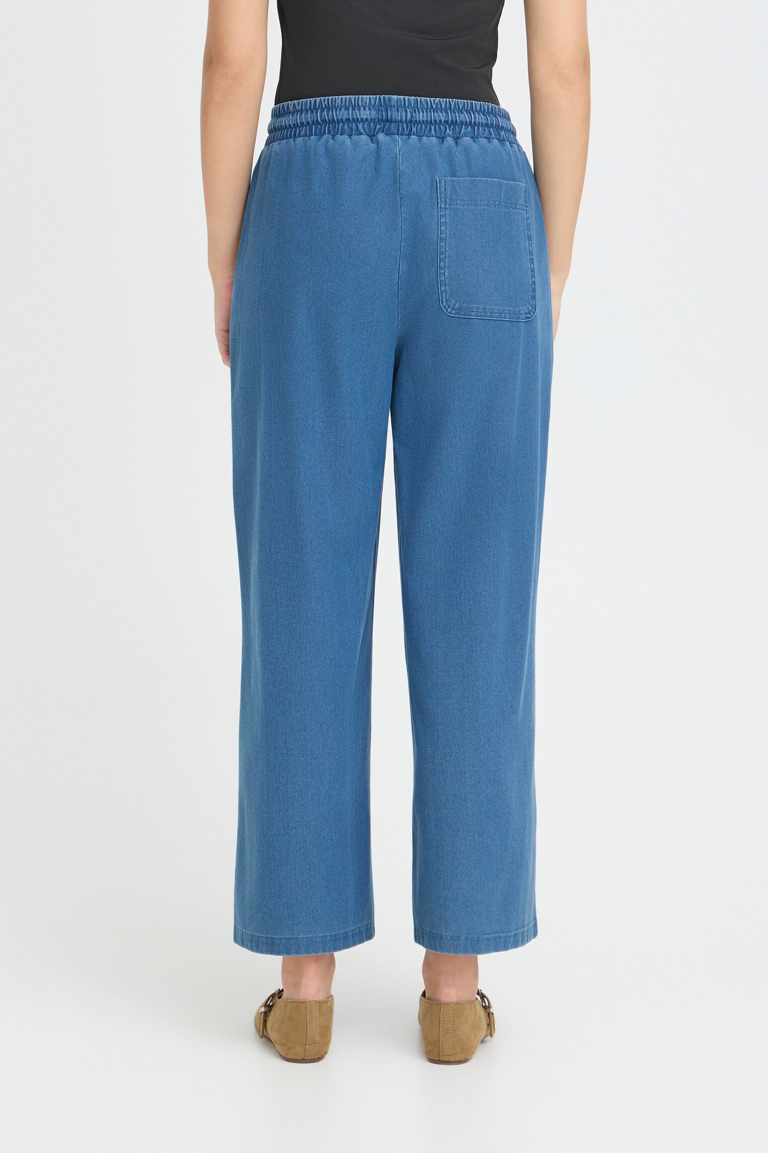 Jeans large Ihkate Denim Pa3 femme bleu Ichi Jeans large Ihkate Denim Pa3 femme bleu KATE DENIM MEDIUM BLUE