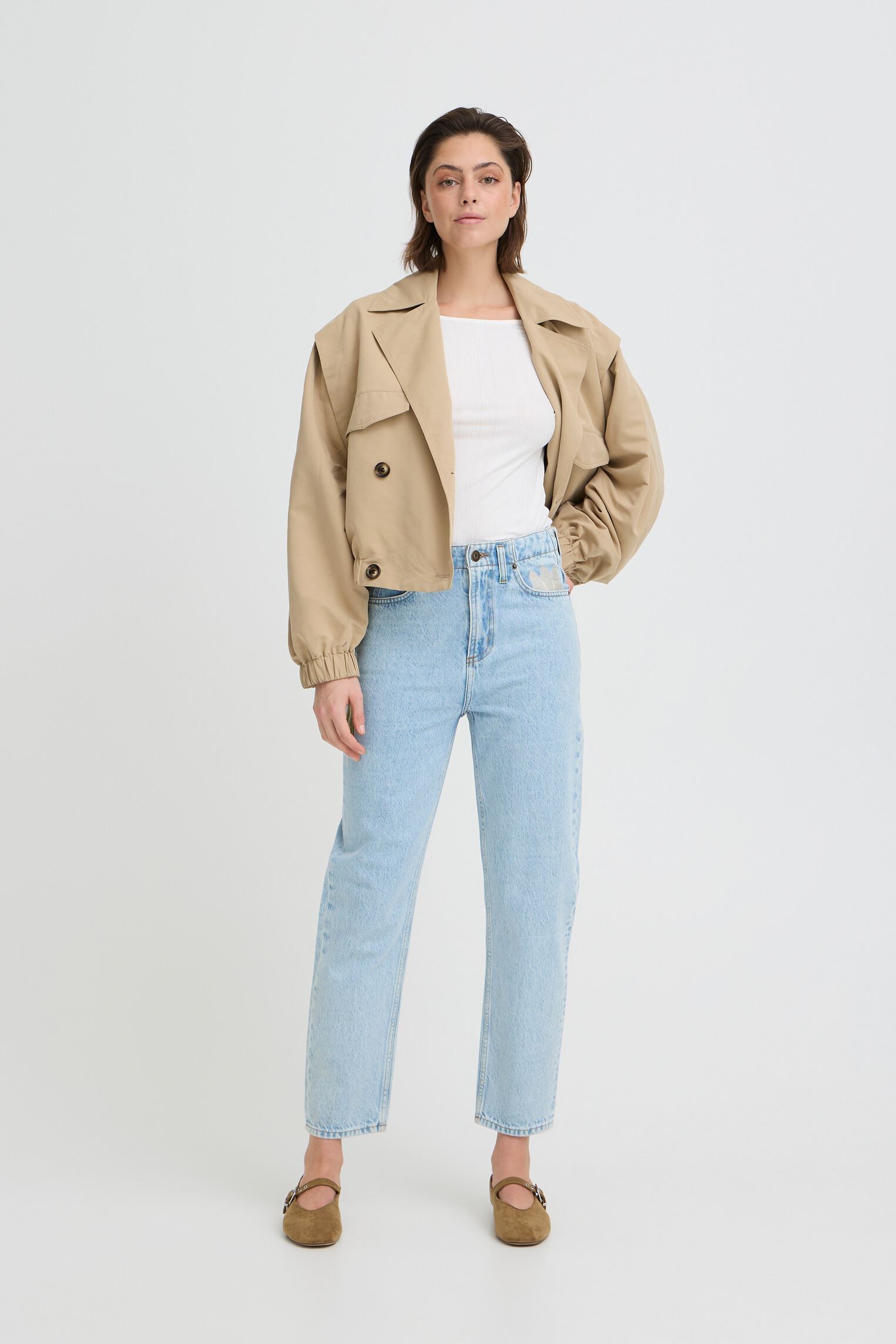 Jeans droit Ihbauve Pa2 femme bleu Ichi Jeans droit Ihbauve Pa2 femme bleu Light blue washed