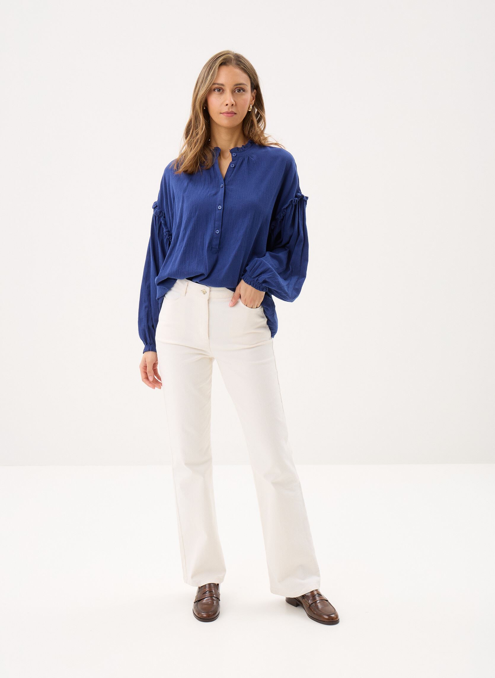Langarm-Blusen Ihlasha Ls damen blau Ichi Langarm-Blusen Ihlasha Ls damen blau BLUEPRINT