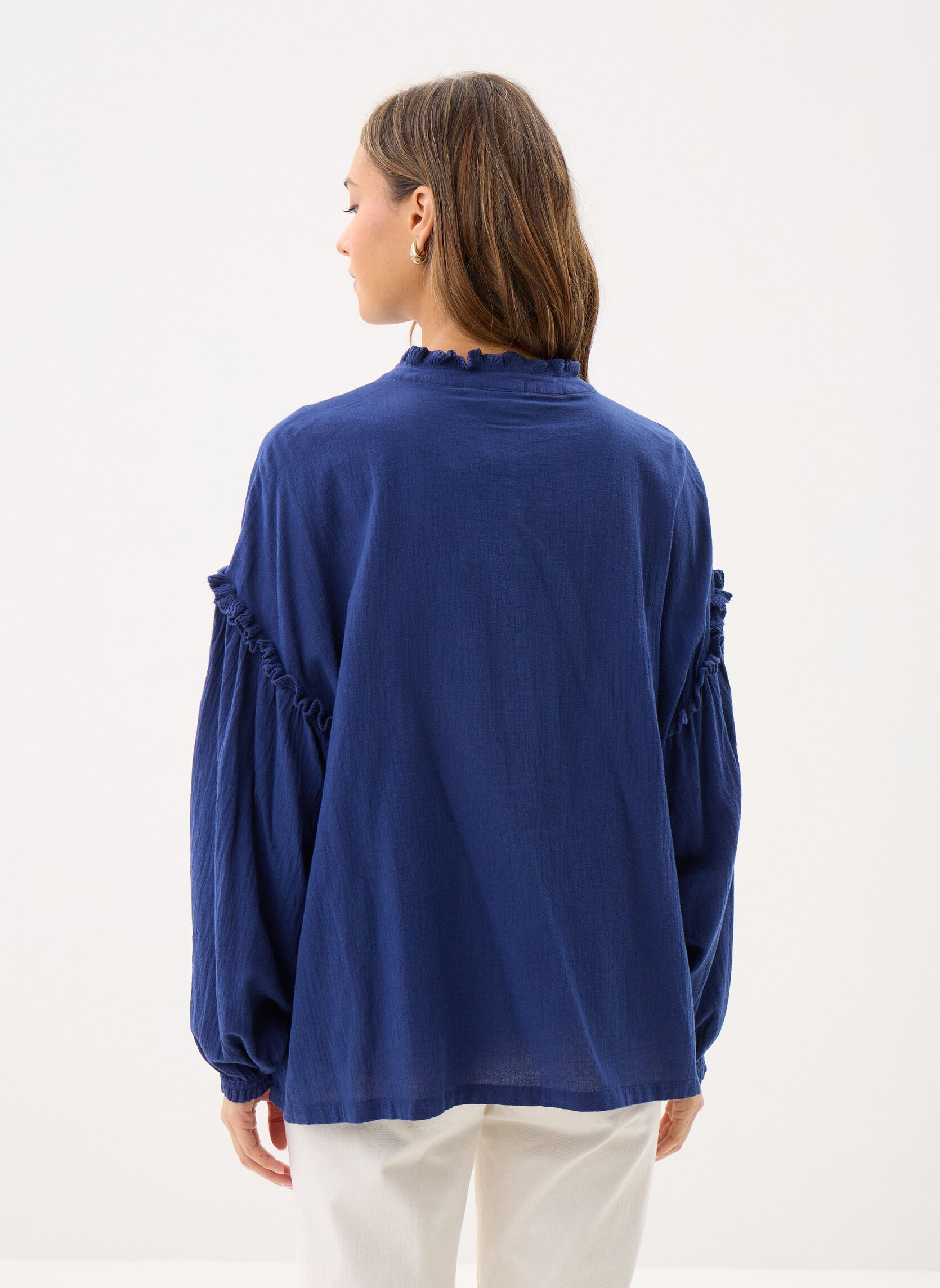 Langarm-Blusen Ihlasha Ls damen blau Ichi Langarm-Blusen Ihlasha Ls damen blau BLUEPRINT