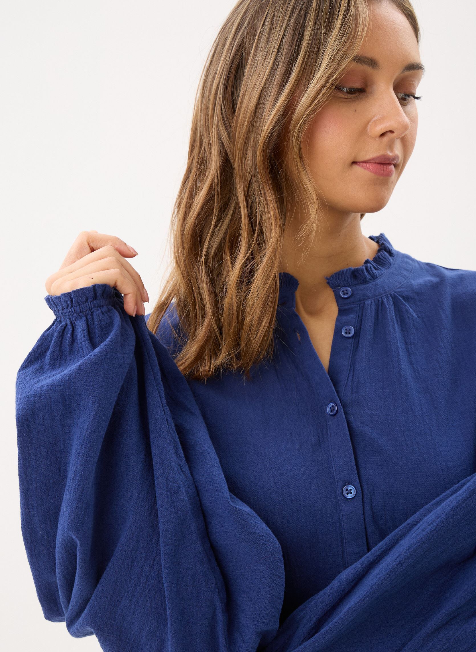 Langarm-Blusen Ihlasha Ls damen blau Ichi Langarm-Blusen Ihlasha Ls damen blau BLUEPRINT