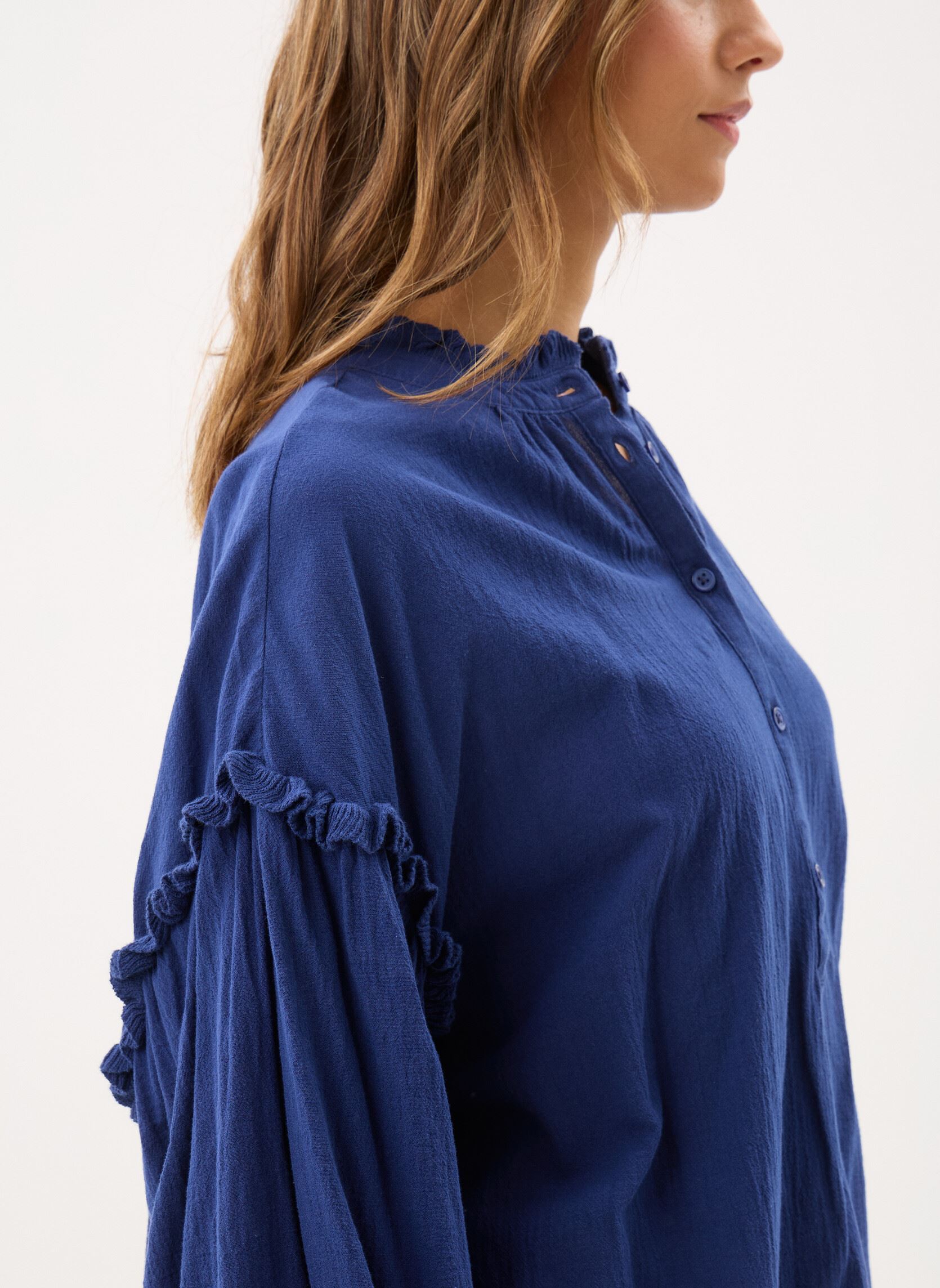 Langarm-Blusen Ihlasha Ls damen blau Ichi Langarm-Blusen Ihlasha Ls damen blau BLUEPRINT