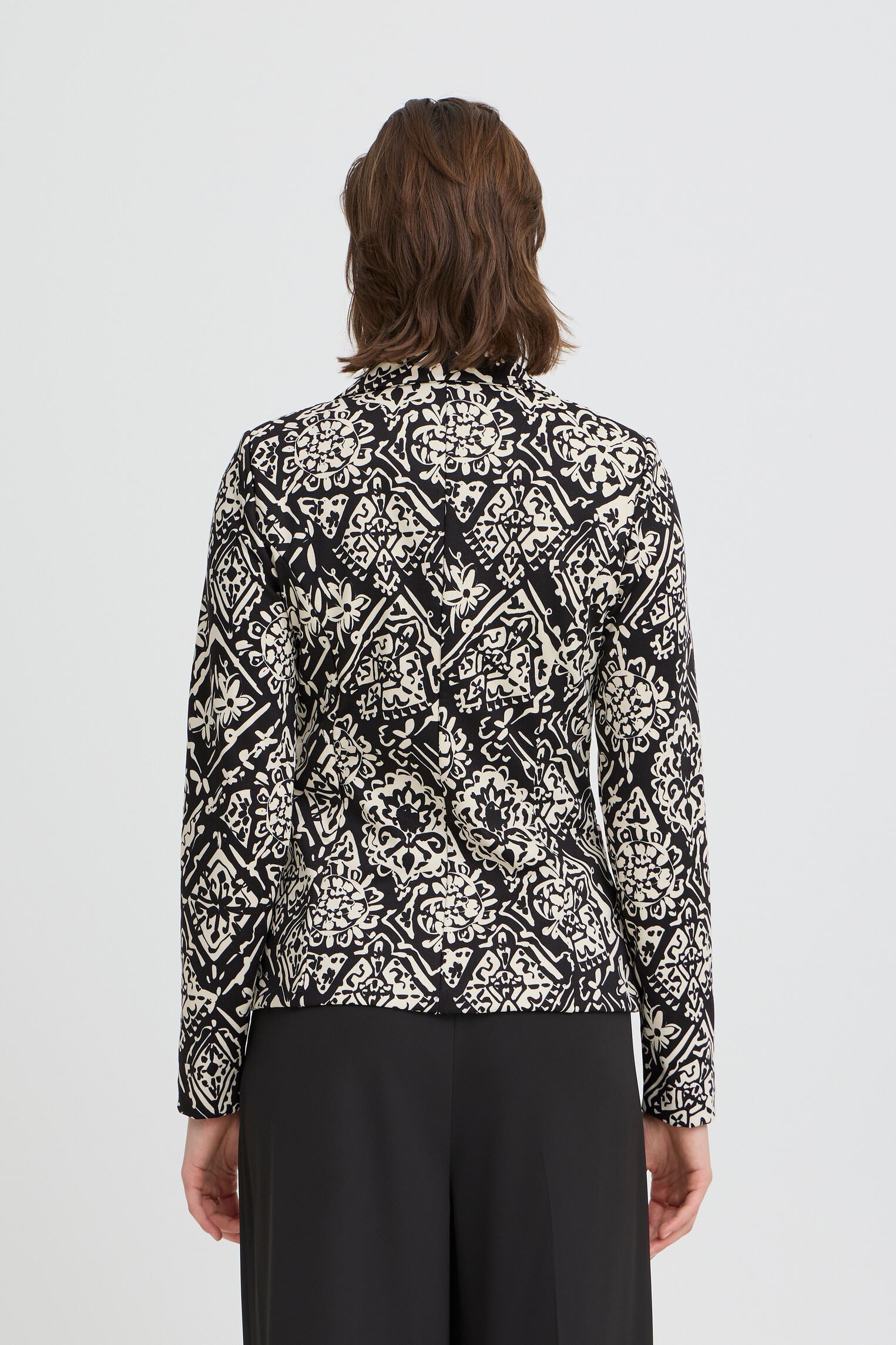 Vestes de blazer Ihkate Print Bl29 femme noir Ichi Vestes de blazer Ihkate Print Bl29 femme noir Black Graphic Patchwork