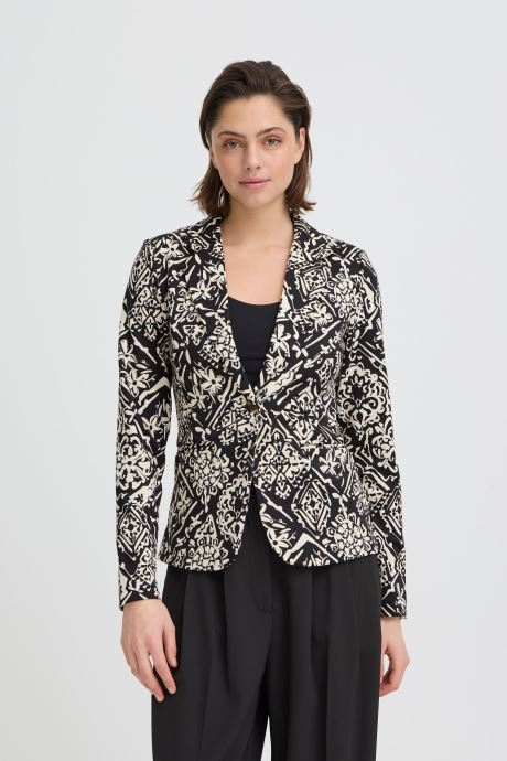 Ichi Blazer Ihkate Print Bl29 damen schwarz
