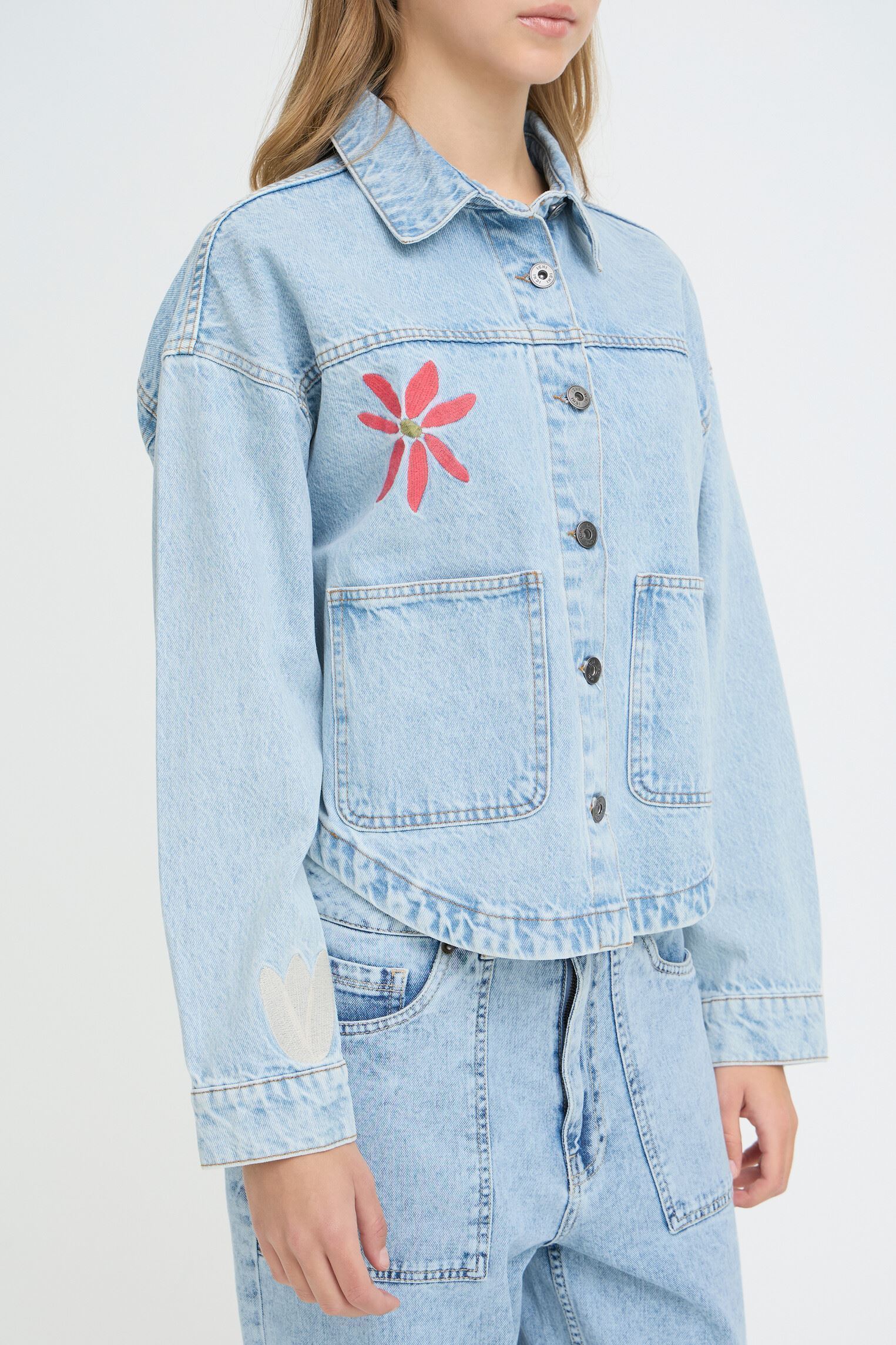 Vestes en jean Ihbauve Ja femme bleu Ichi Vestes en jean Ihbauve Ja femme bleu LIGHT BLUE WASHED