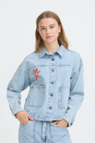 Vestes en jean Ihbauve Ja femme bleu Ichi Vestes en jean Ihbauve Ja femme bleu LIGHT BLUE WASHED