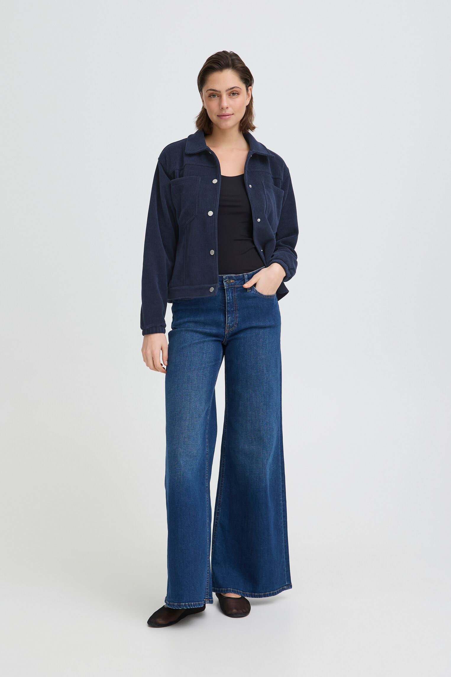 Jassen Ihkate Corduroy Ja dames blauw Ichi Jassen Ihkate Corduroy Ja dames blauw Total Eclipse