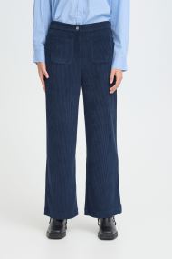 Weite Hosen Ihkate Corduroy Pa4 damen blau Ichi Weite Hosen Ihkate Corduroy Pa4 damen blau Total Eclipse