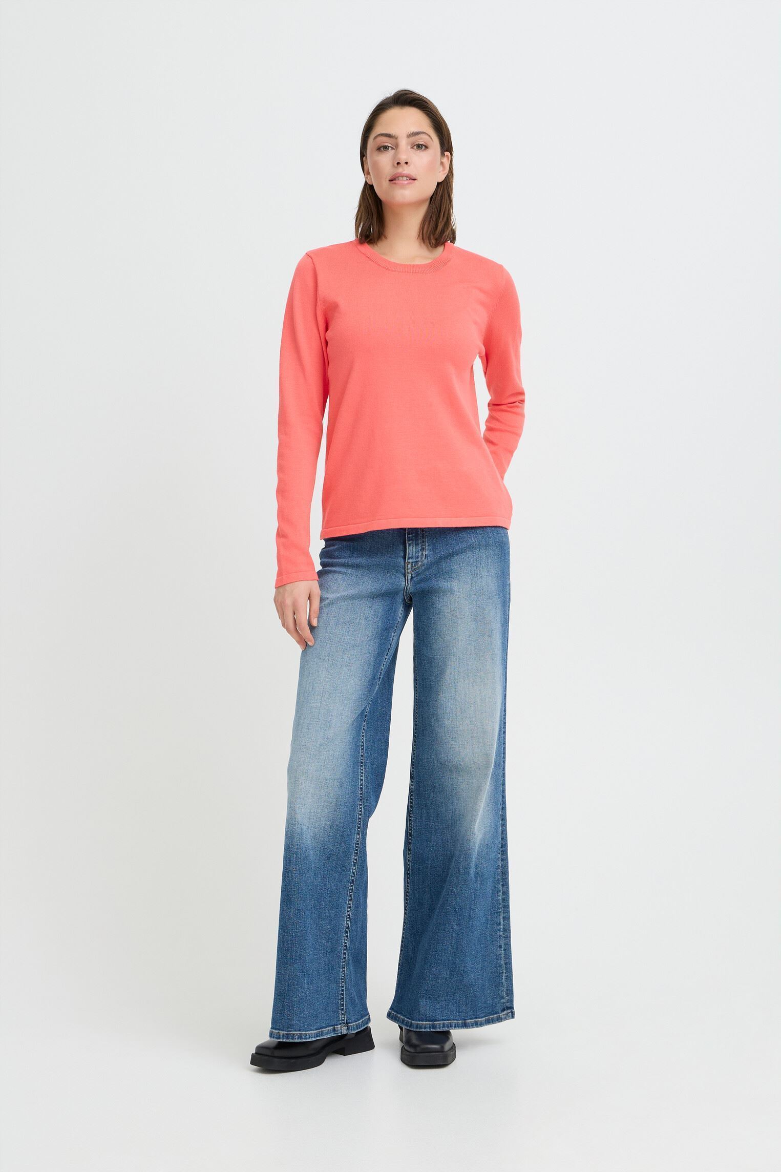 Pullover Ihluls O-Neck Ls damen rosa Ichi Pullover Ihluls O-Neck Ls damen rosa Teaberry