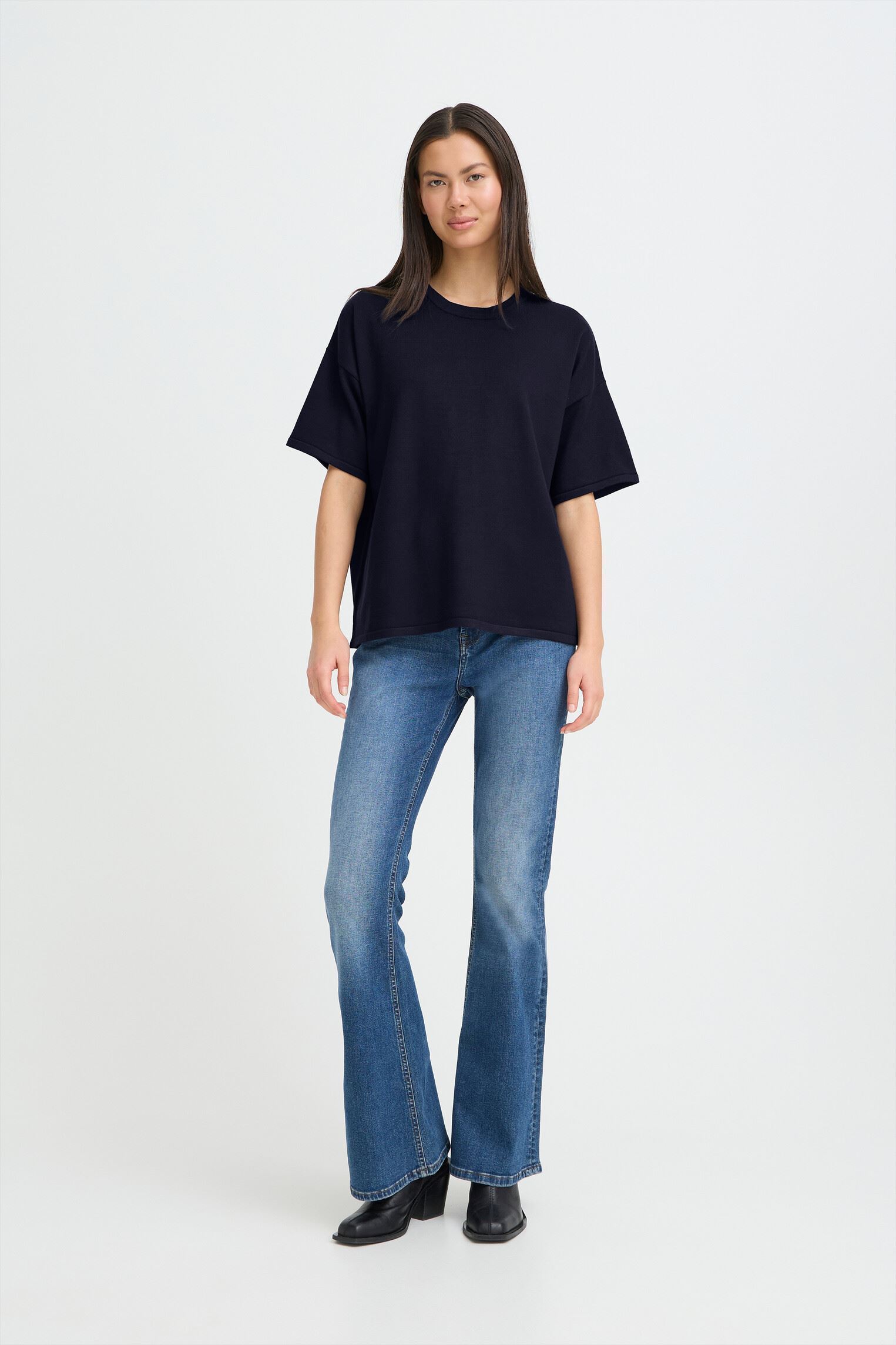 Pullover Ihluls Loose Ss damen blau Ichi Pullover Ihluls Loose Ss damen blau Total Eclipse