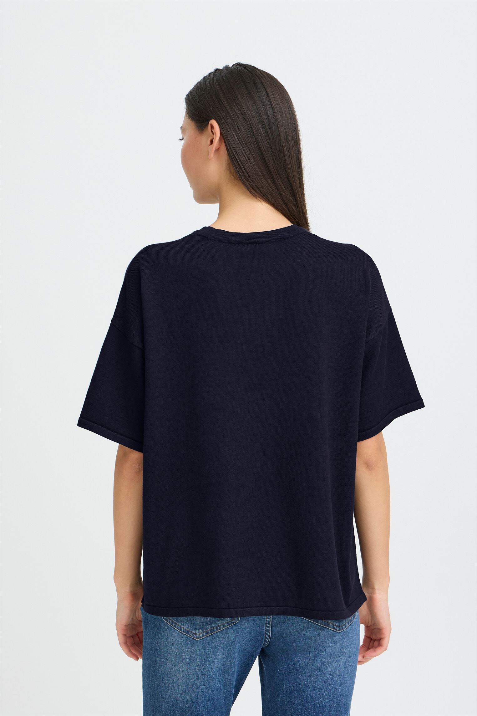 Pullover Ihluls Loose Ss damen blau Ichi Pullover Ihluls Loose Ss damen blau Total Eclipse