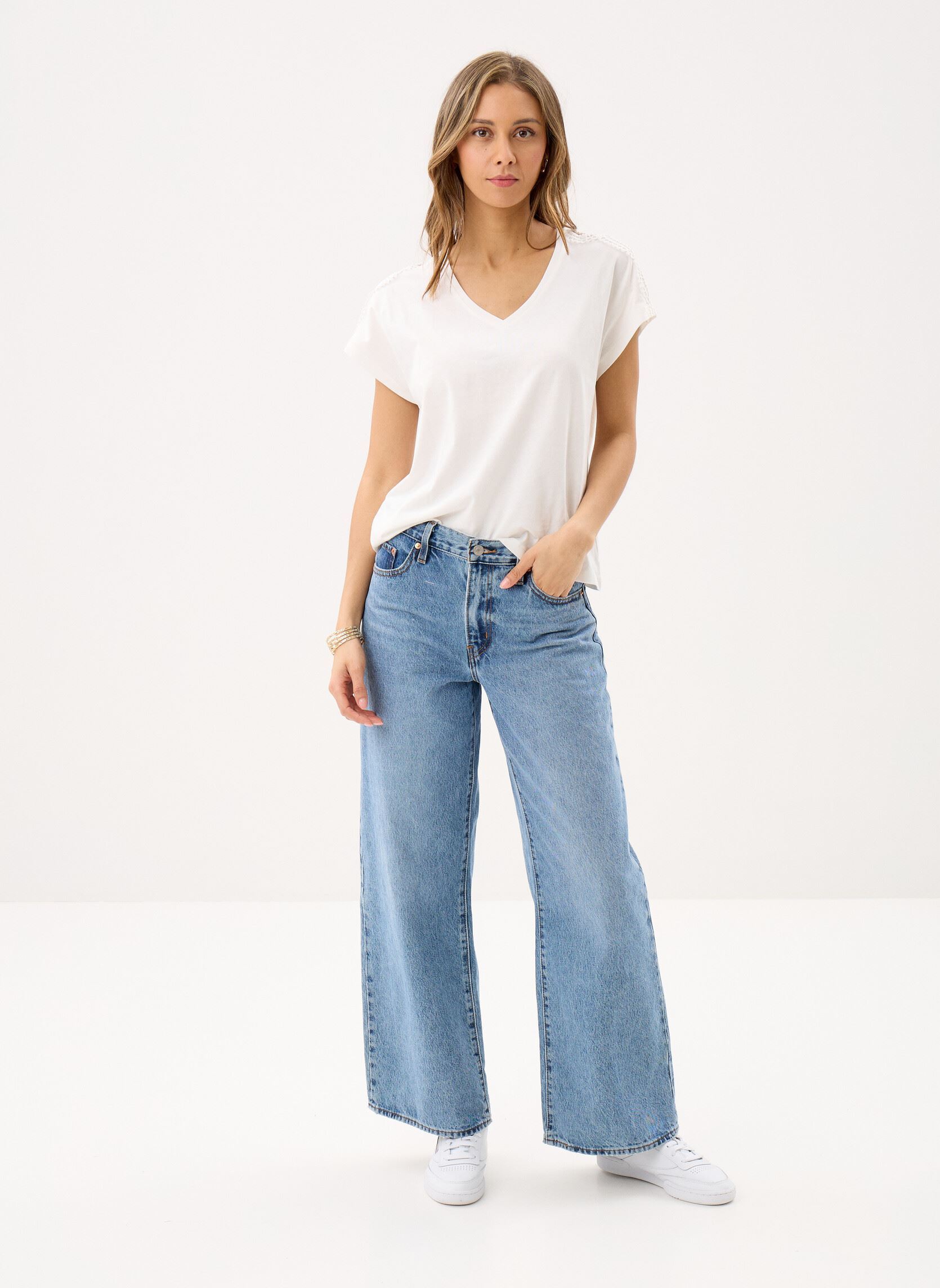 Tee-shirts manches courtes Ihmonora Ss femme blanc Ichi Tee-shirts manches courtes Ihmonora Ss femme blanc CLOUD DANCER