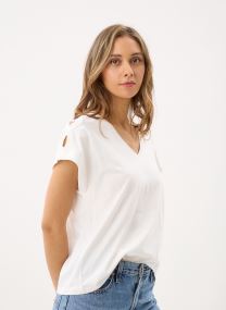 Tee-shirts manches courtes Ihmonora Ss femme blanc Ichi Tee-shirts manches courtes Ihmonora Ss femme blanc CLOUD DANCER