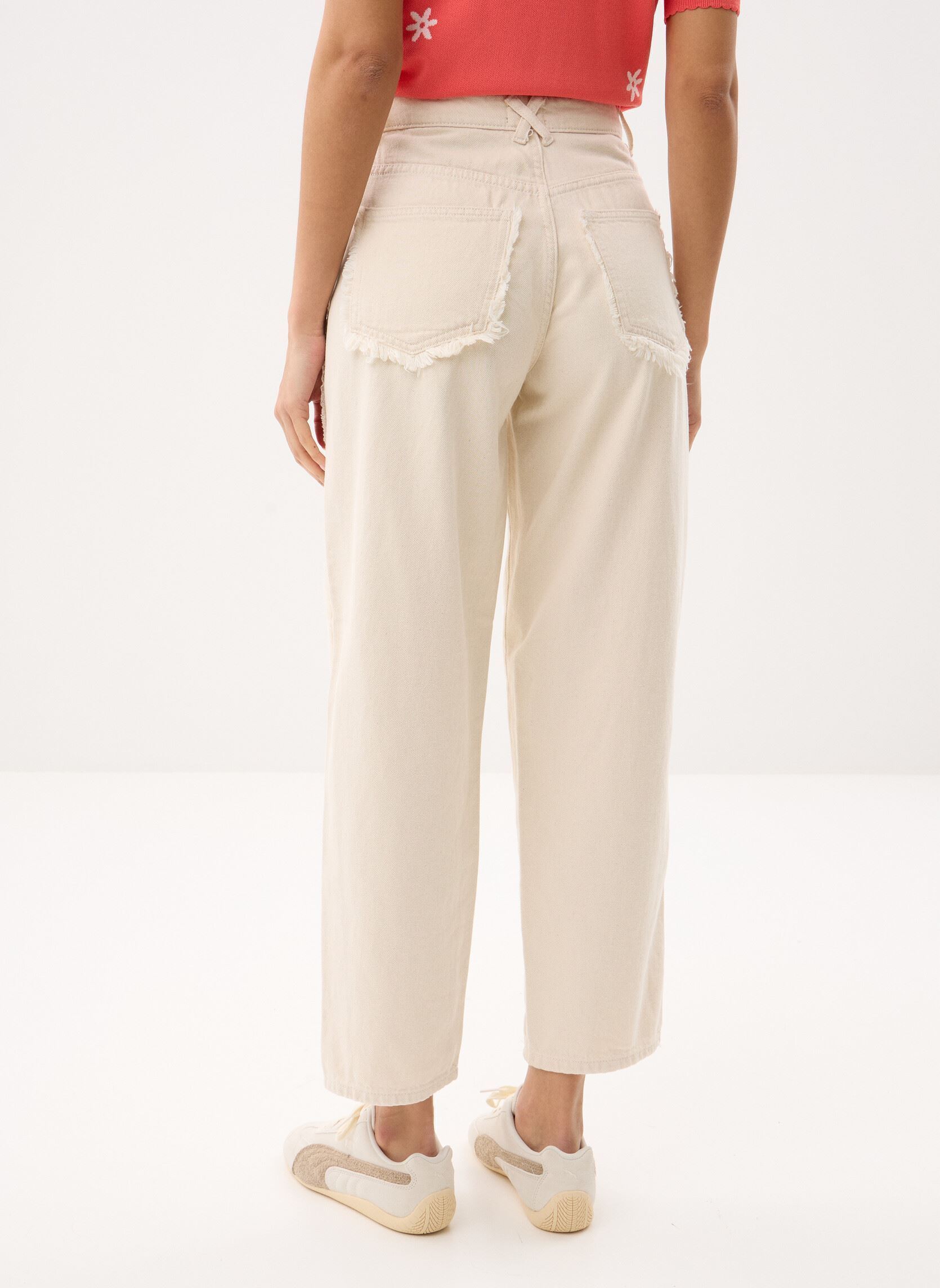 Mom jeans Ihhezano Pa3 dames wit Ichi Mom jeans Ihhezano Pa3 dames wit BIRCH