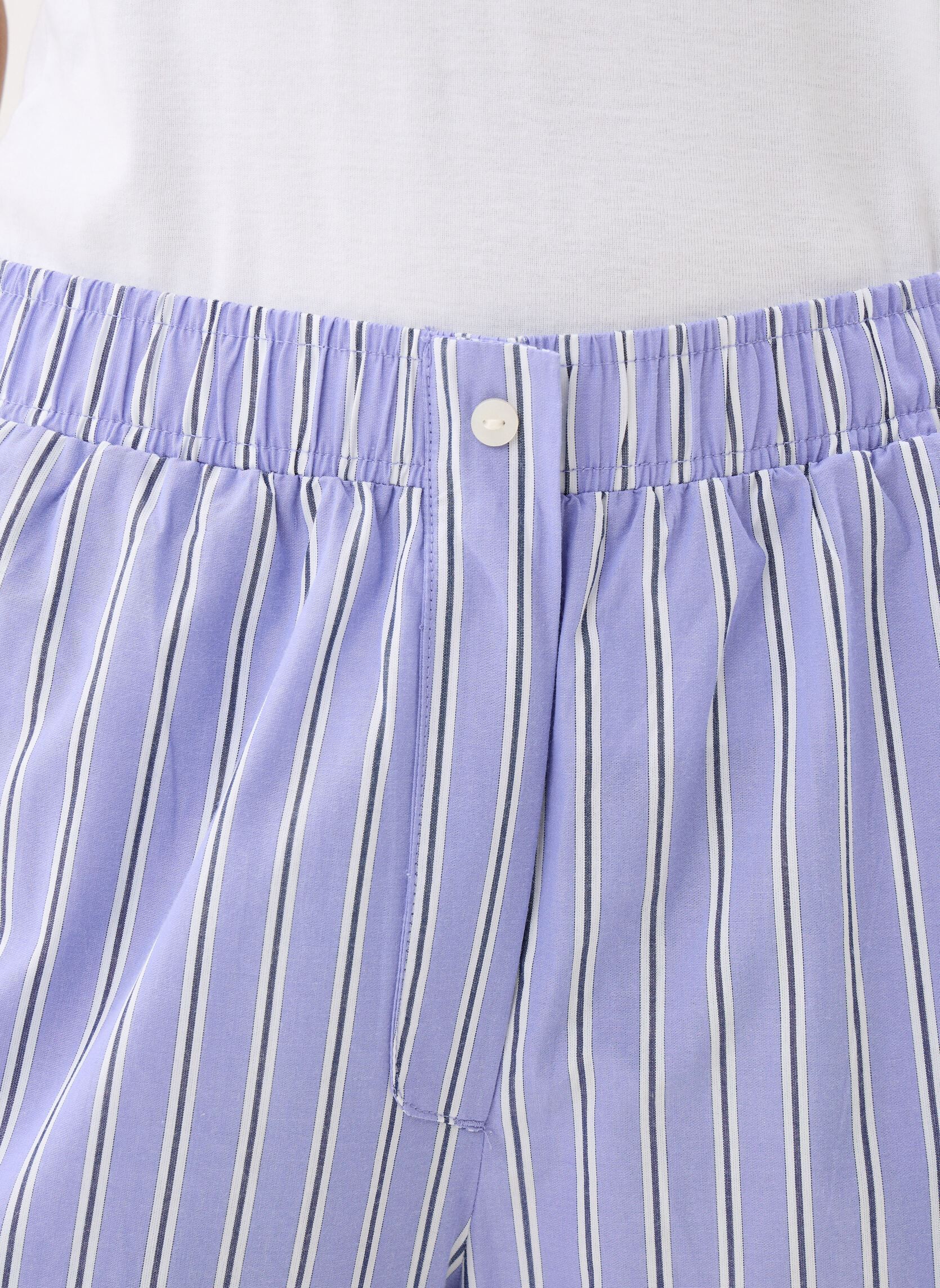Pantalons larges Ihfelia Pa femme bleu Ichi Pantalons larges Ihfelia Pa femme bleu BLUE AND WHITE STRIPES