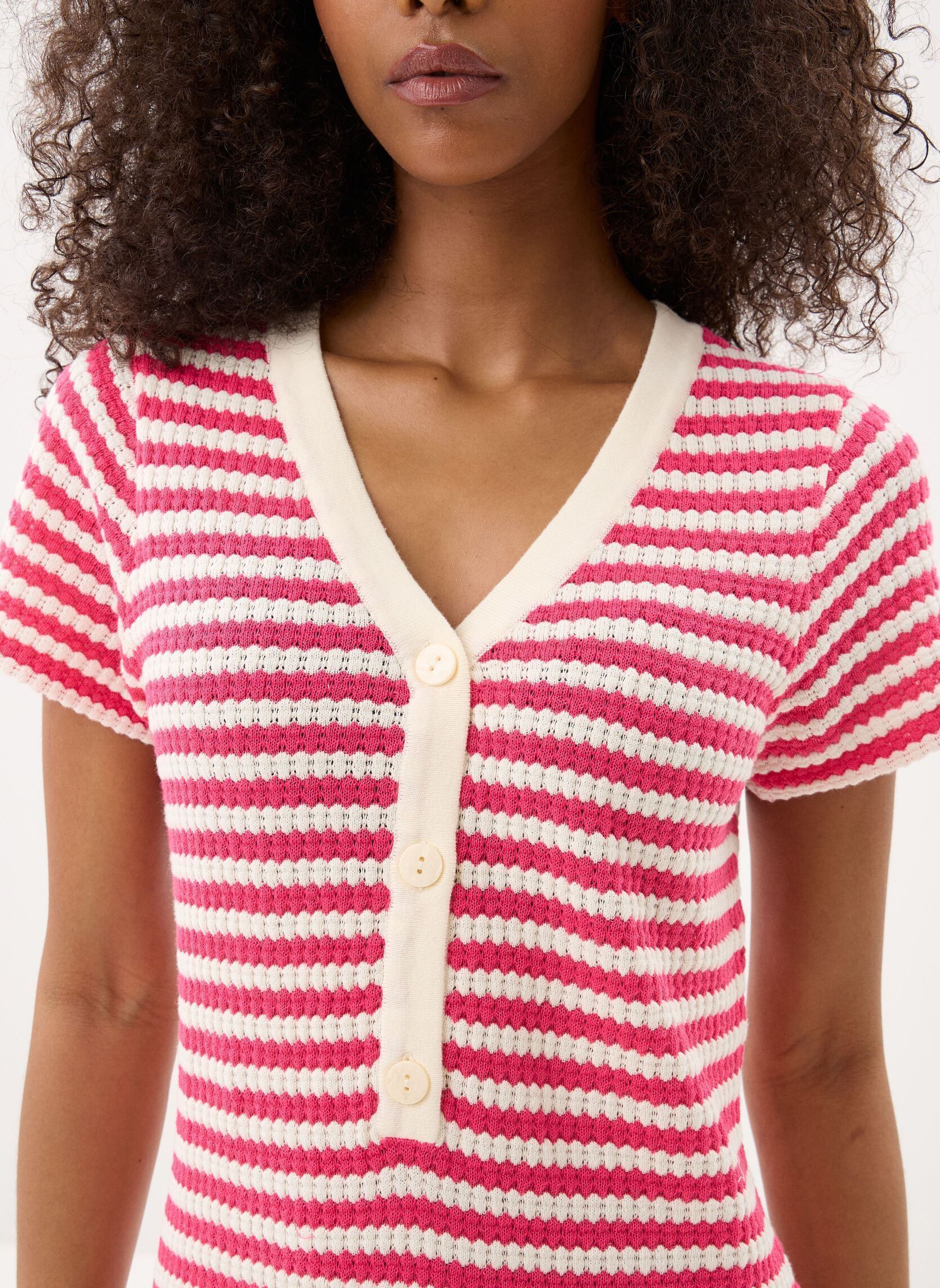 Jurken Ihlorianna Dr2 dames roze Ichi Jurken Ihlorianna Dr2 dames roze AZALEA BIRCH STRIPE