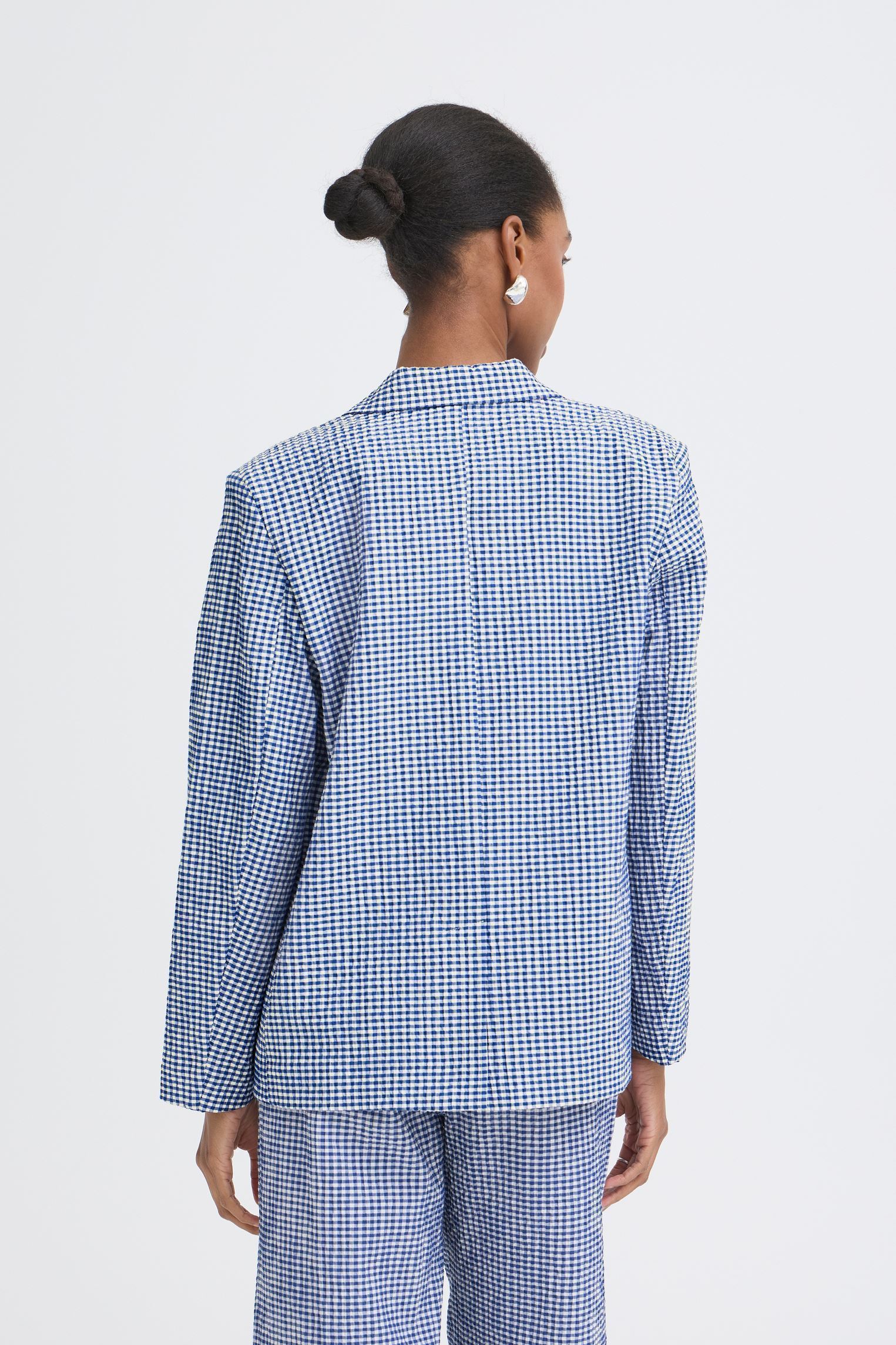 Blazer Ihjilma Bl damen blau Ichi Blazer Ihjilma Bl damen blau SODALITE BLUE/WHITE CHECK