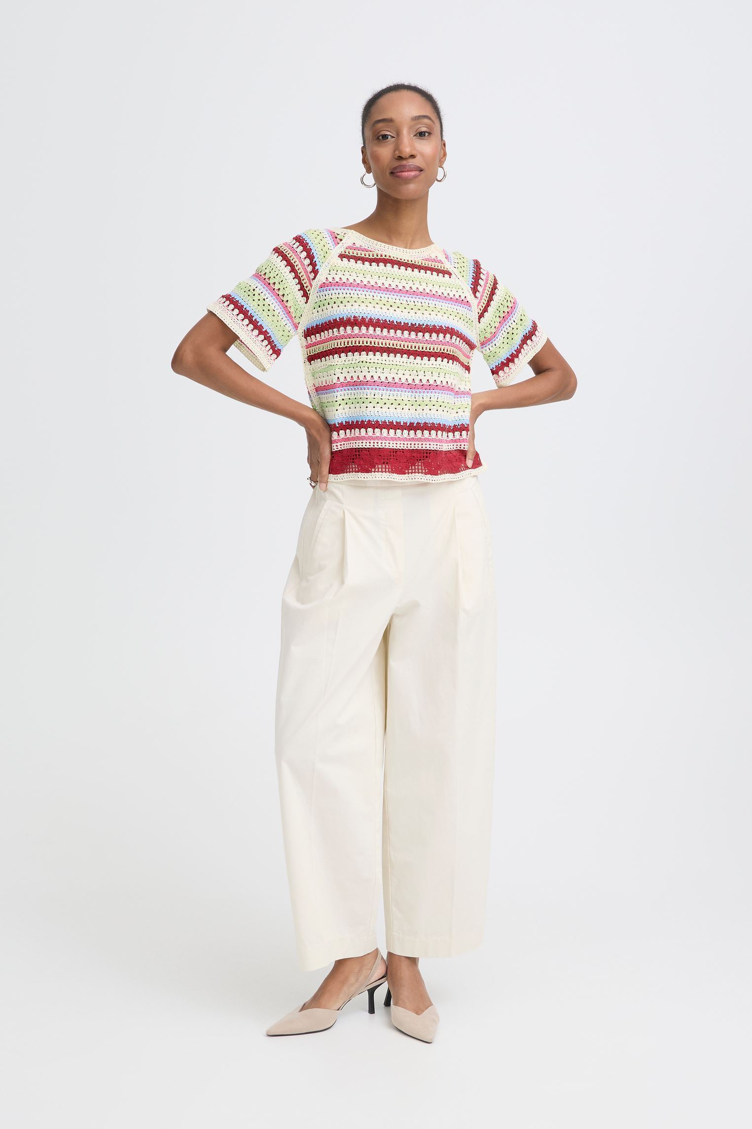 Pullover Ihbandie Ss2 damen mehrfarbig Ichi Pullover Ihbandie Ss2 damen mehrfarbig MULTICOLOR STRIPE