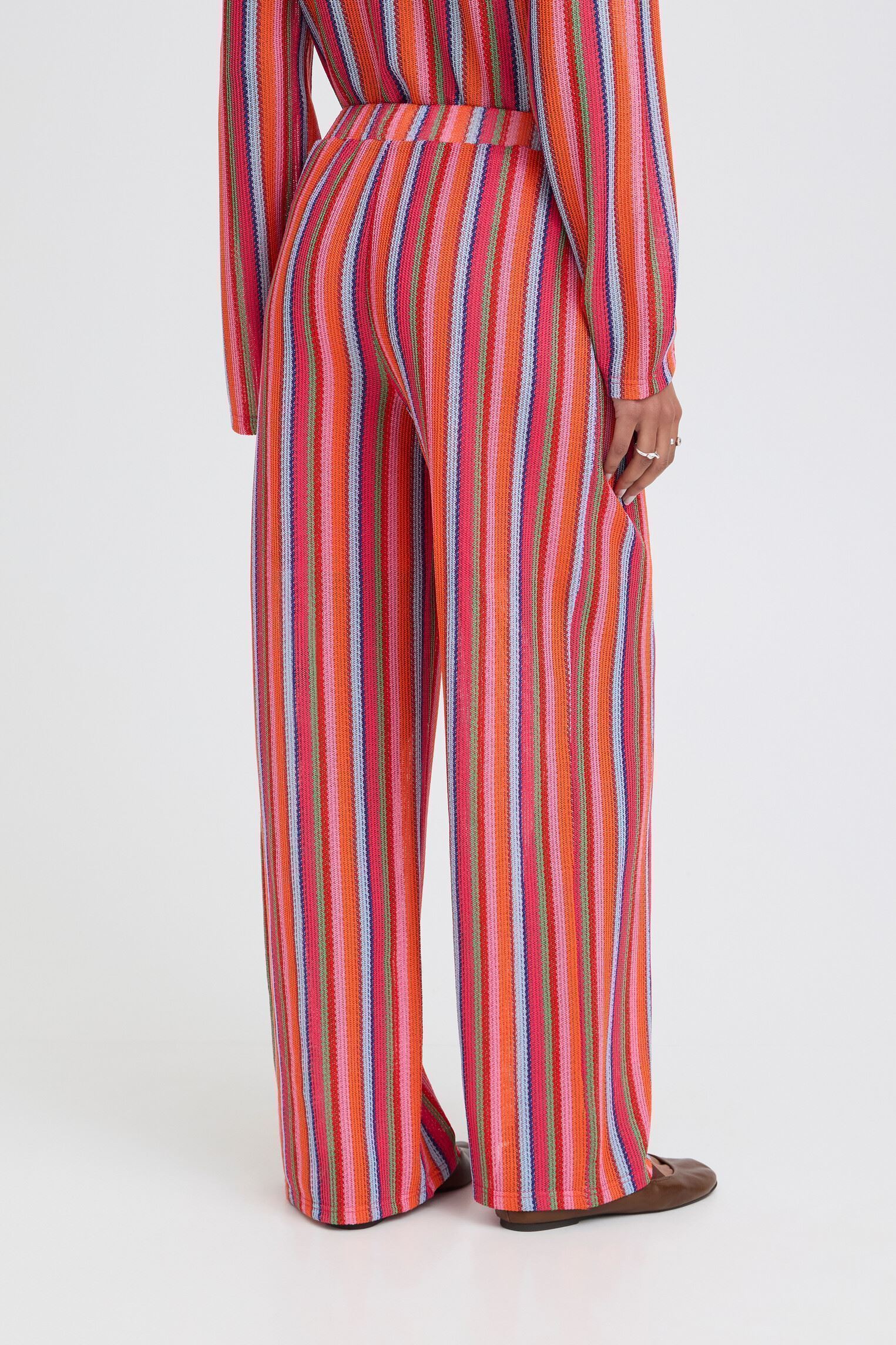 Pantalons larges Ihlibella Pa femme multicolore Ichi Pantalons larges Ihlibella Pa femme multicolore MULTI STRIPE