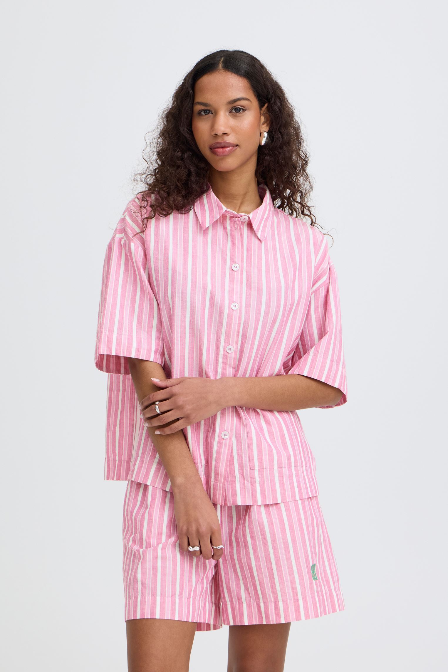 Chemises Ihindra Sh femme rose Ichi Chemises Ihindra Sh femme rose WILD ORCHID STRIPE