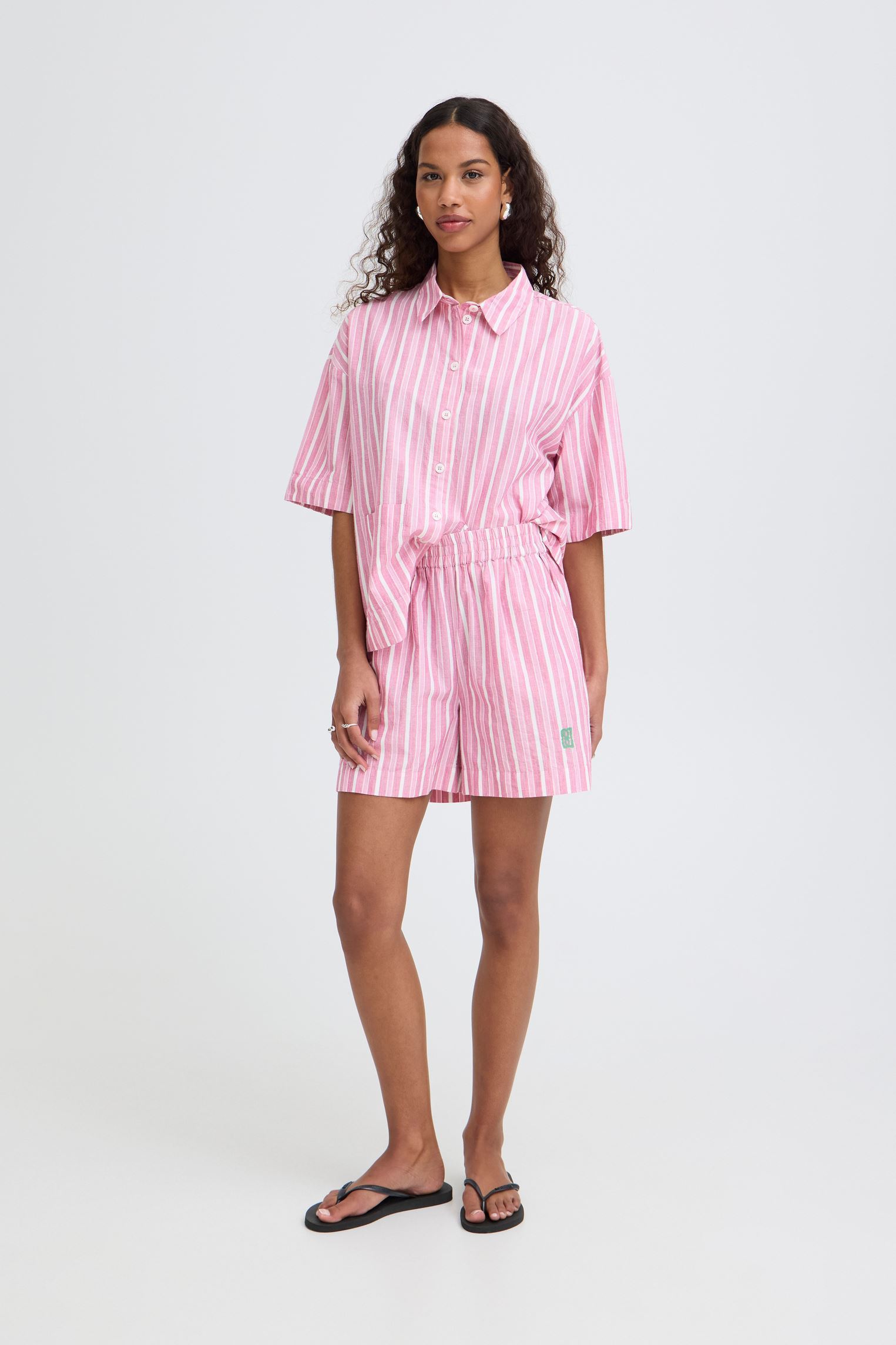 Shorts Ihindra Sho damen rosa Ichi Shorts Ihindra Sho damen rosa WILD ORCHID STRIPE