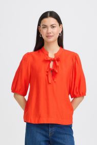 Blouses manches courtes Ihimelda Ss femme rouge Ichi Blouses manches courtes Ihimelda Ss femme rouge Fiery Red