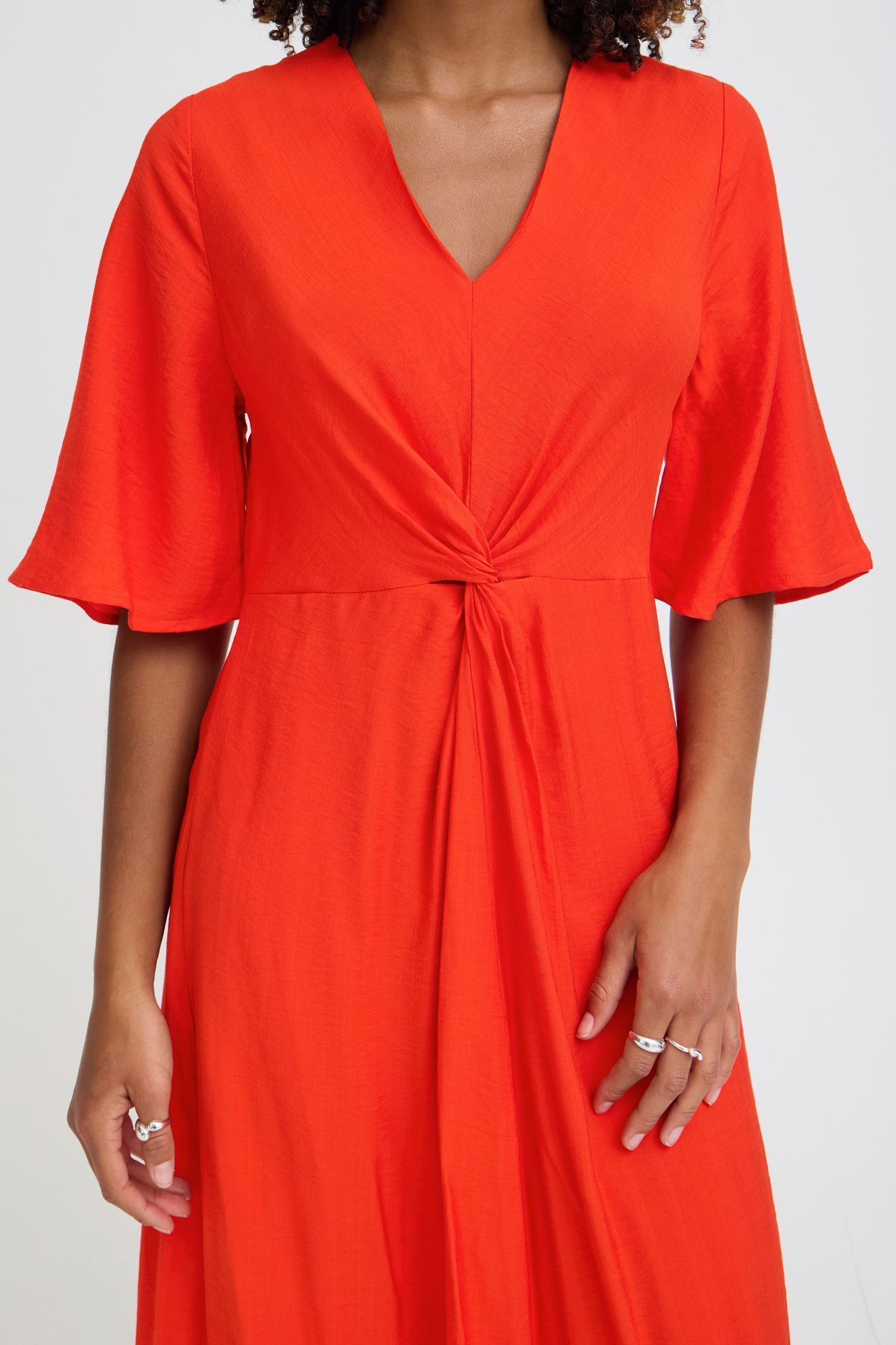 Robes longues Ihimelda Dr femme rouge Ichi Robes longues Ihimelda Dr femme rouge FIERY RED
