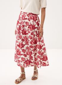 Lange Röcke Ihgilvis Sk damen rot Ichi Lange Röcke Ihgilvis Sk damen rot RED FLORAL PRINT