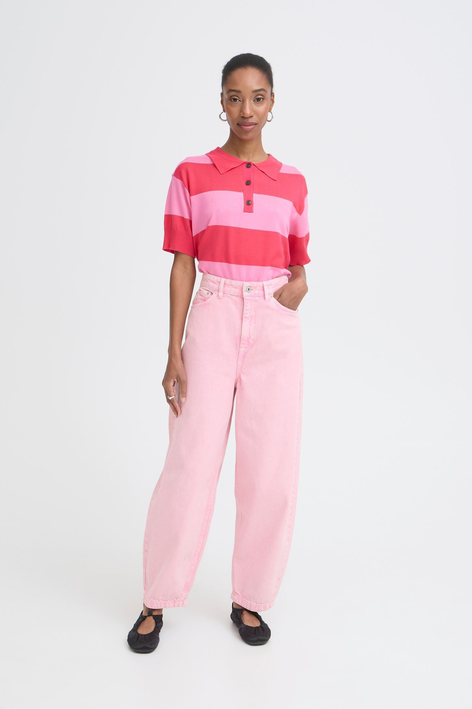 Wijde jeans / Flared Jeans Ihavena Pa dames roze Ichi Wijde jeans / Flared Jeans Ihavena Pa dames roze CAMEO PINK