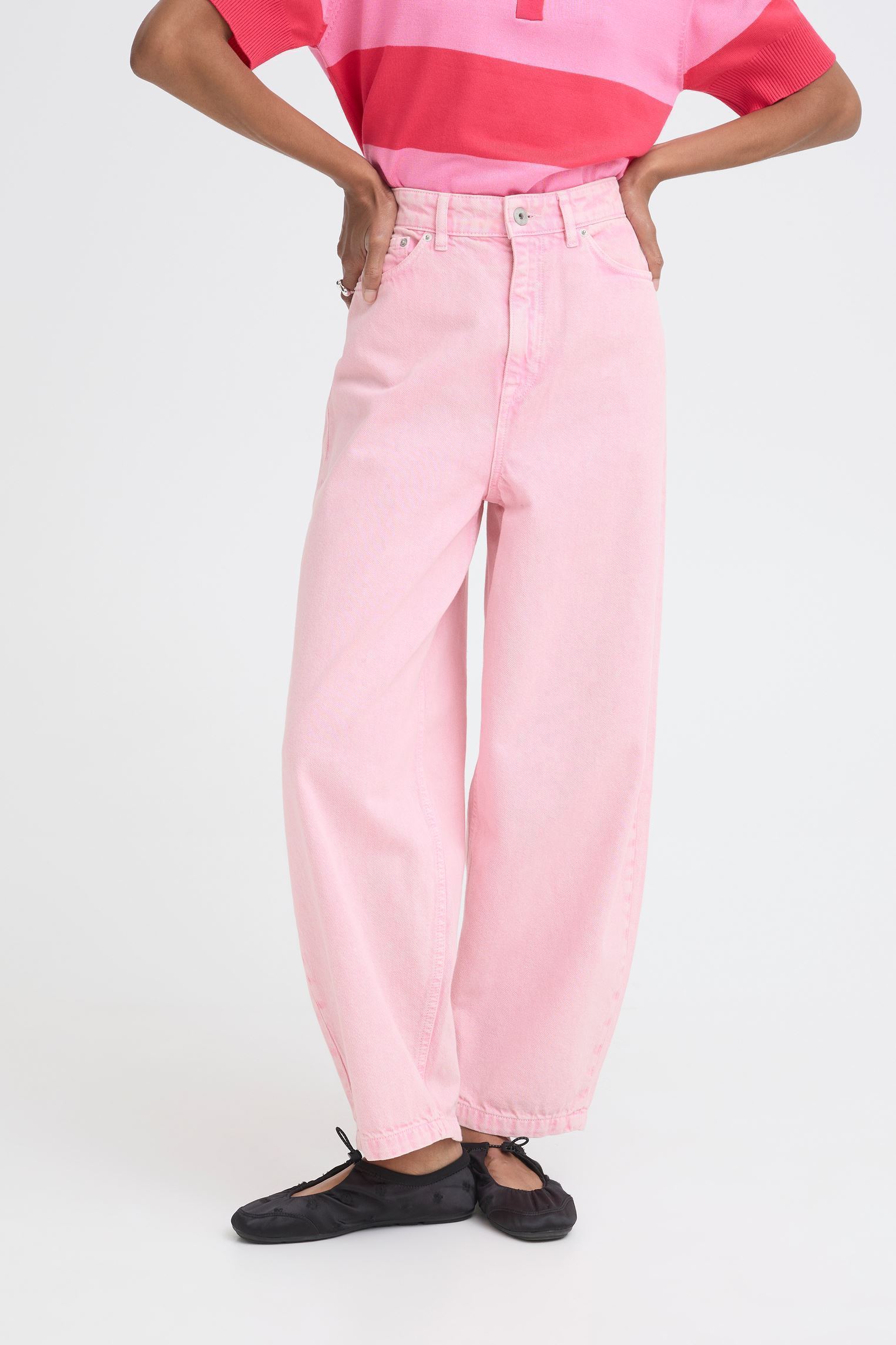 Wijde jeans / Flared Jeans Ihavena Pa dames roze Ichi Wijde jeans / Flared Jeans Ihavena Pa dames roze CAMEO PINK