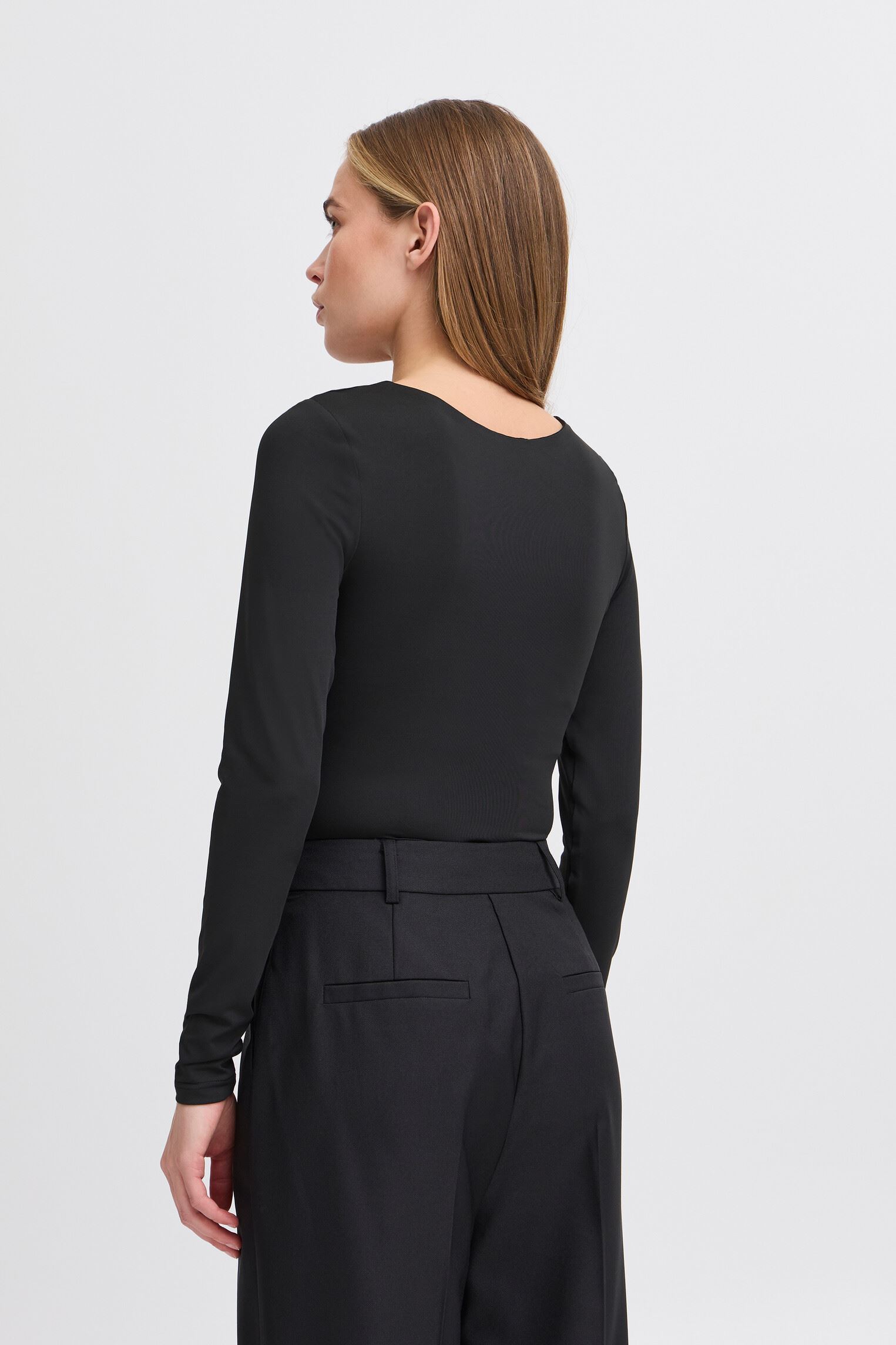 Langarm-T-Shirts Iagro Ls damen schwarz Ichi Langarm-T-Shirts Iagro Ls damen schwarz Black