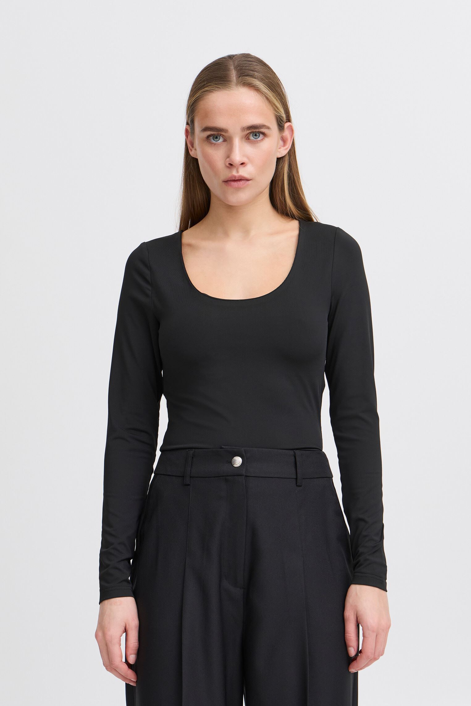 Langarm-T-Shirts Iagro Ls damen schwarz Ichi Langarm-T-Shirts Iagro Ls damen schwarz Black