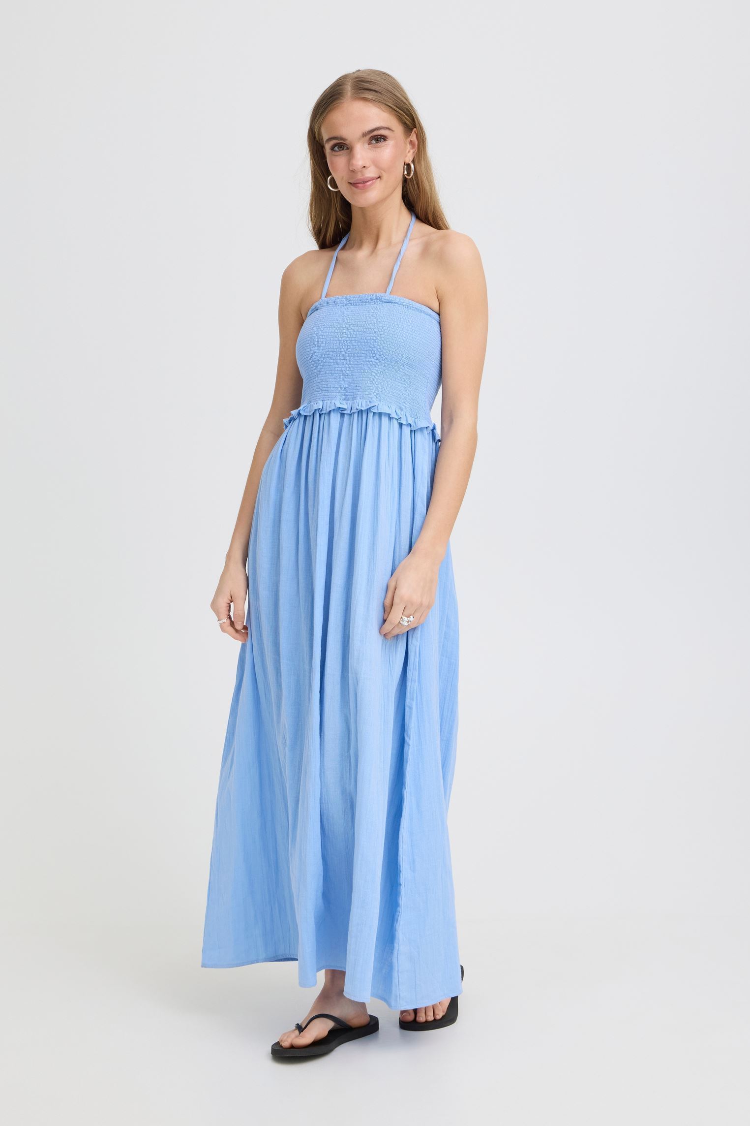 Kleider Iafoxa Dr damen blau Ichi Kleider Iafoxa Dr damen blau Placid Blue
