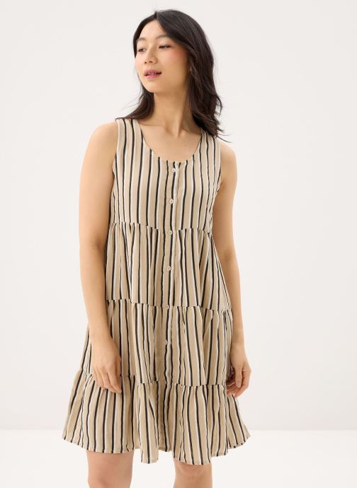 Ichi Robes Iafoxa Sl Dr Striped femme rose