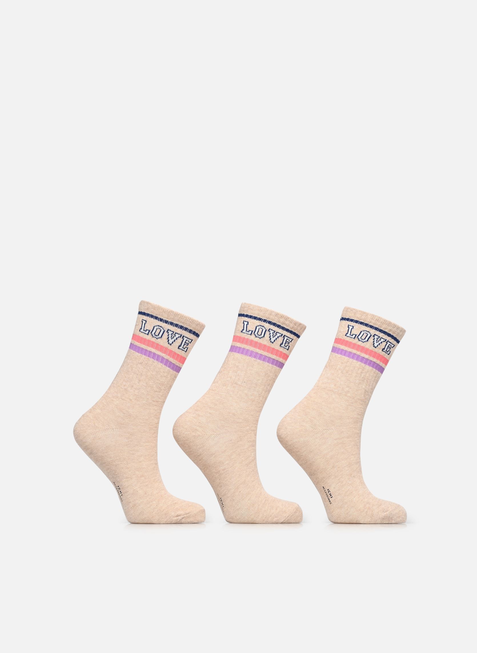 Chaussettes Iamalie So Box femme violet Ichi Chaussettes Iamalie So Box femme violet PURPLE ROSE SOCKS BOX 3