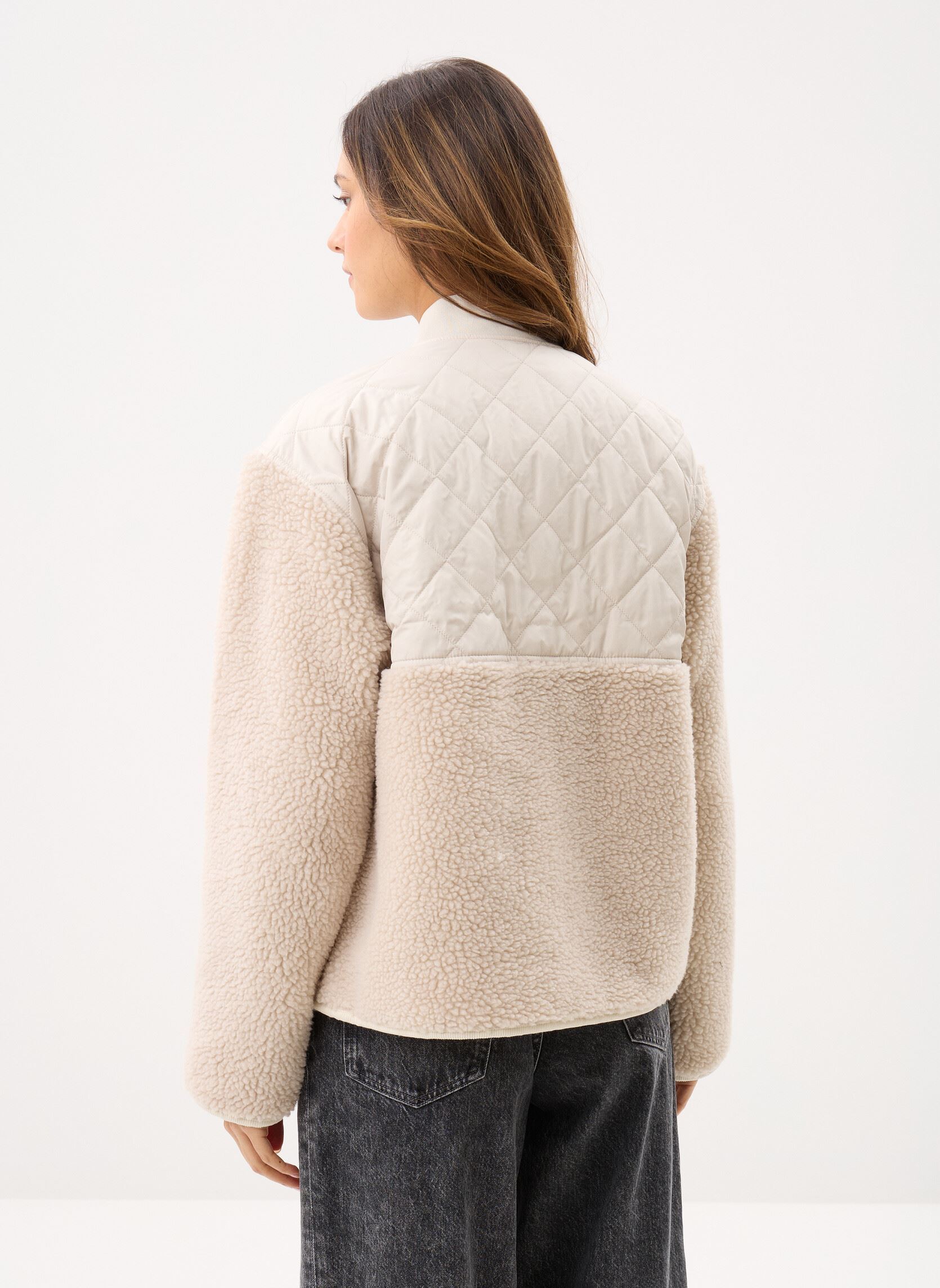 Jassen Wetherby Fleece dames beige Barbour Jassen Wetherby Fleece dames beige OATMEAL/SILVER CLOUD
