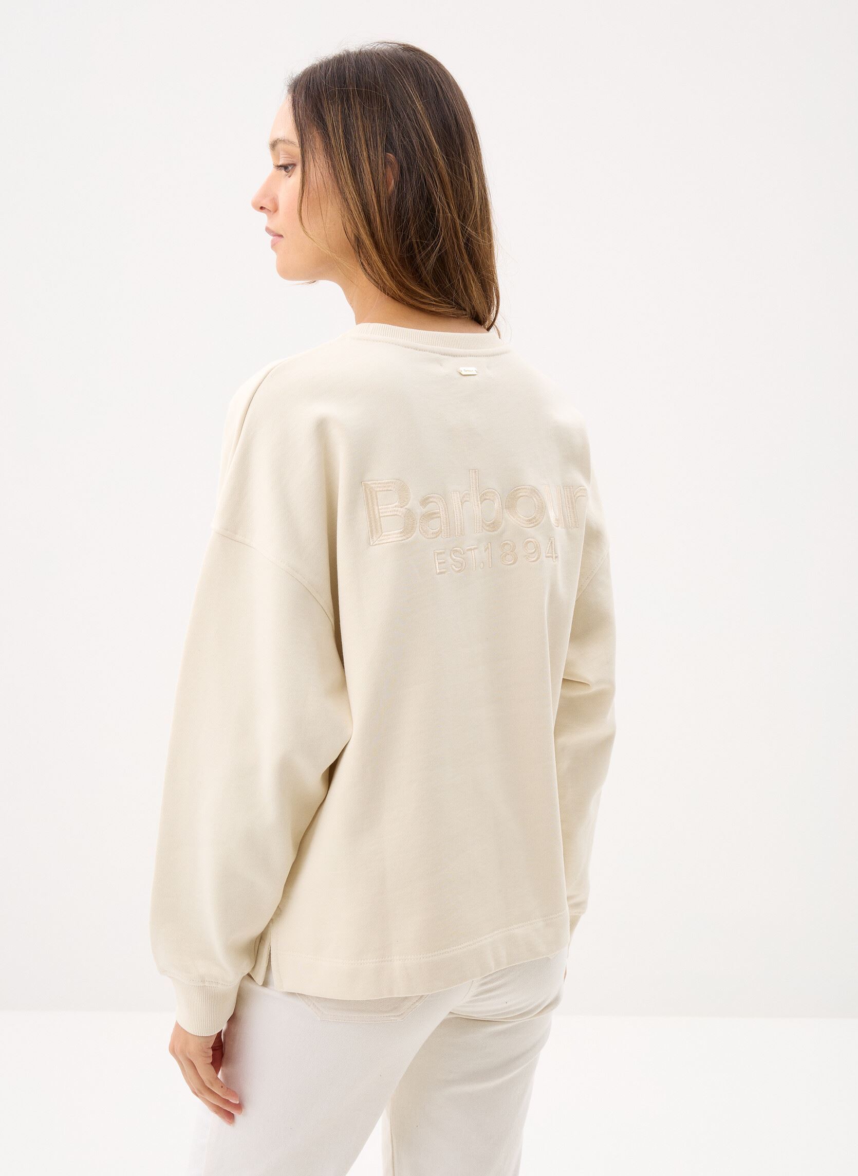 Sweater Rosie Sweatshirt dames wit Barbour Sweater Rosie Sweatshirt dames wit ECRU