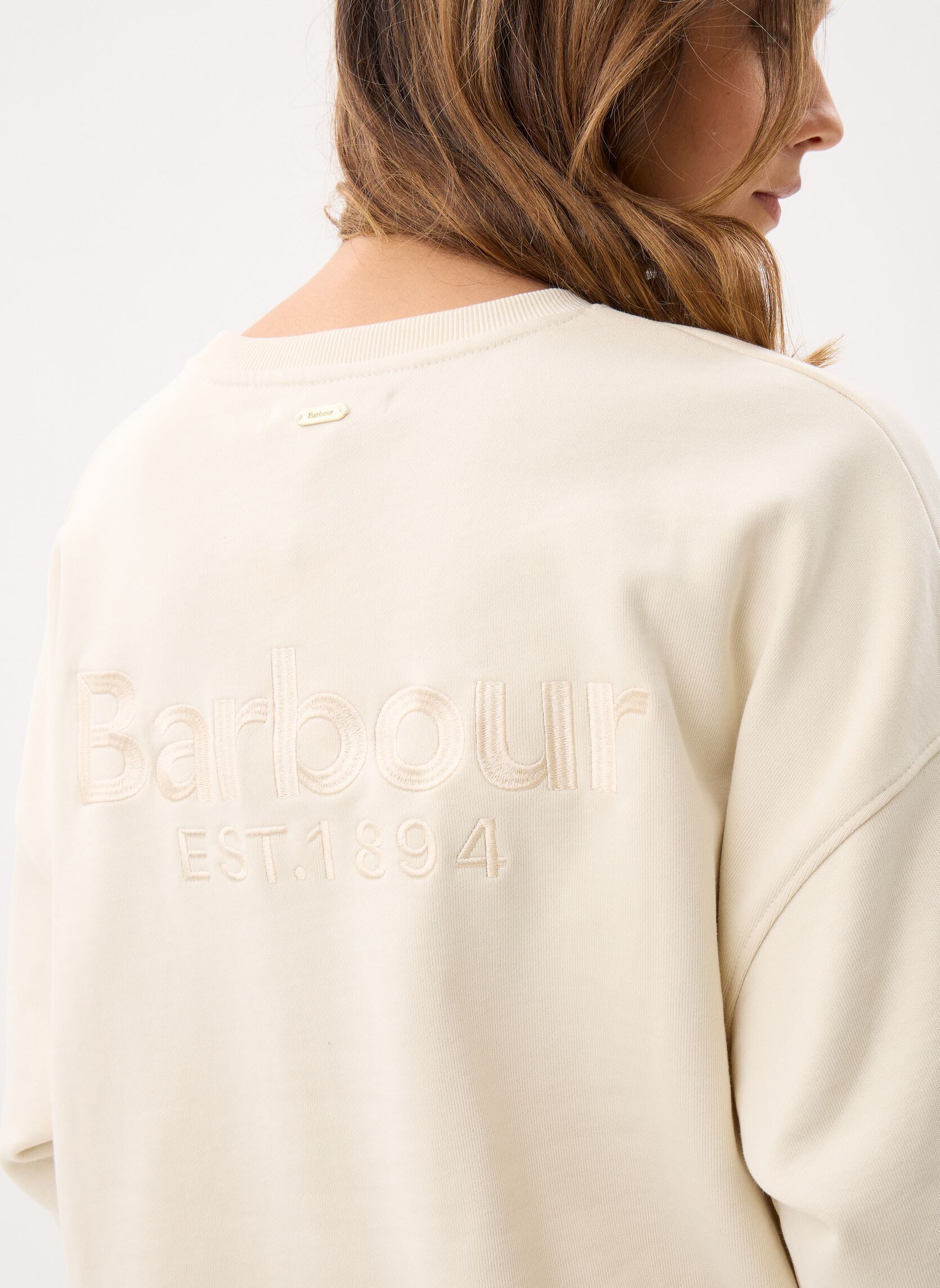 Sweater Rosie Sweatshirt dames wit Barbour Sweater Rosie Sweatshirt dames wit ECRU