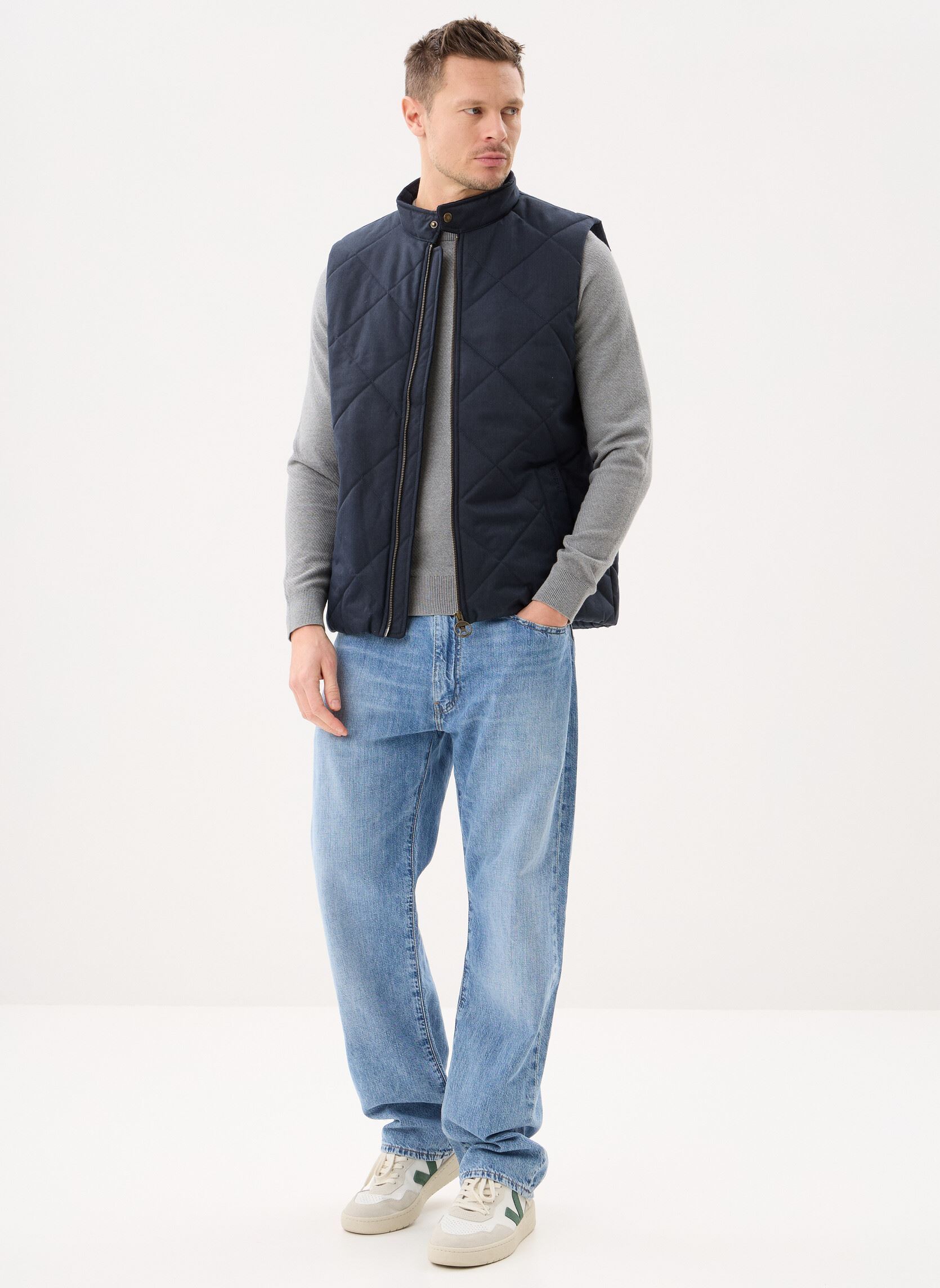 Jassen City Harrington Quilted Gilet heren blauw Barbour Jassen City Harrington Quilted Gilet heren blauw NAVY
