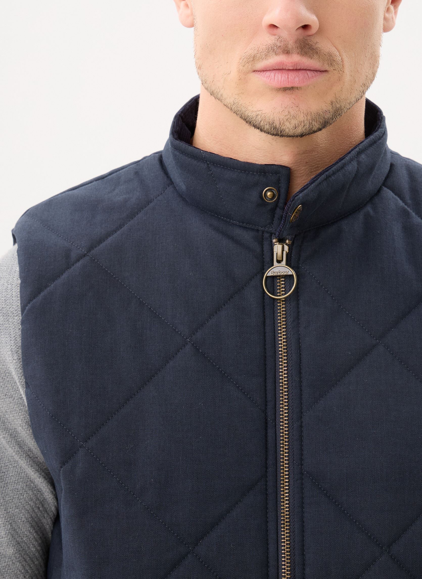 Jassen City Harrington Quilted Gilet heren blauw Barbour Jassen City Harrington Quilted Gilet heren blauw NAVY