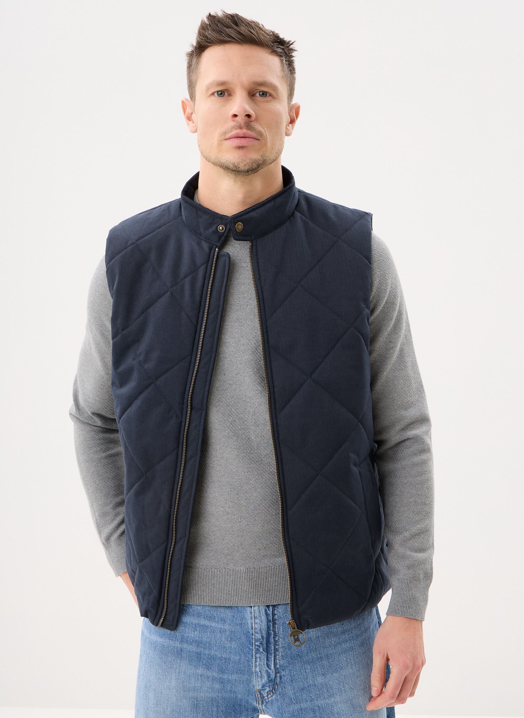 Jassen City Harrington Quilted Gilet heren blauw Barbour Jassen City Harrington Quilted Gilet heren blauw NAVY