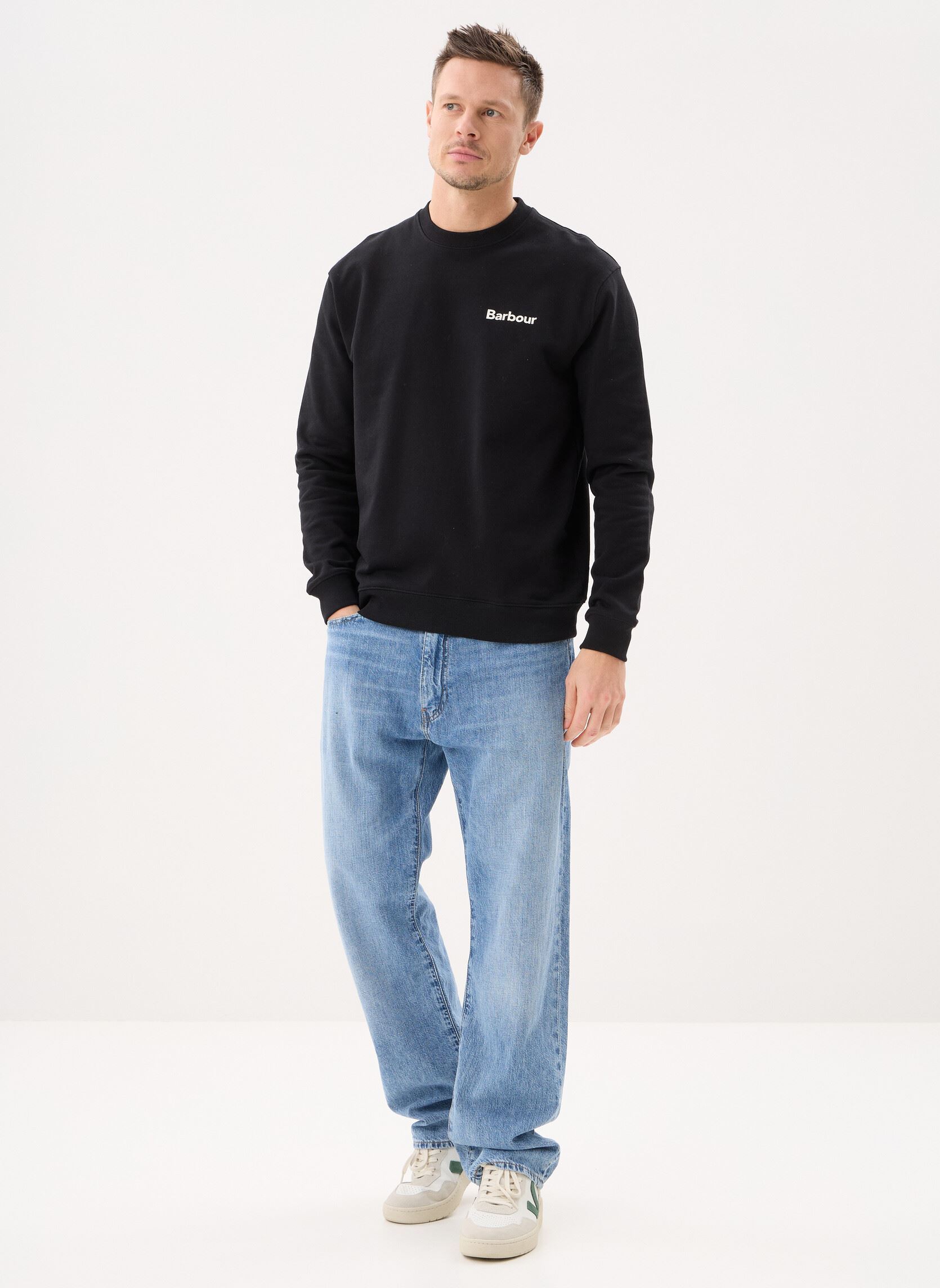 Sweatshirts Firbank Relaxed Crew Neck Sweatshirt herren schwarz Barbour Sweatshirts Firbank Relaxed Crew Neck Sweatshirt herren schwarz BLACK