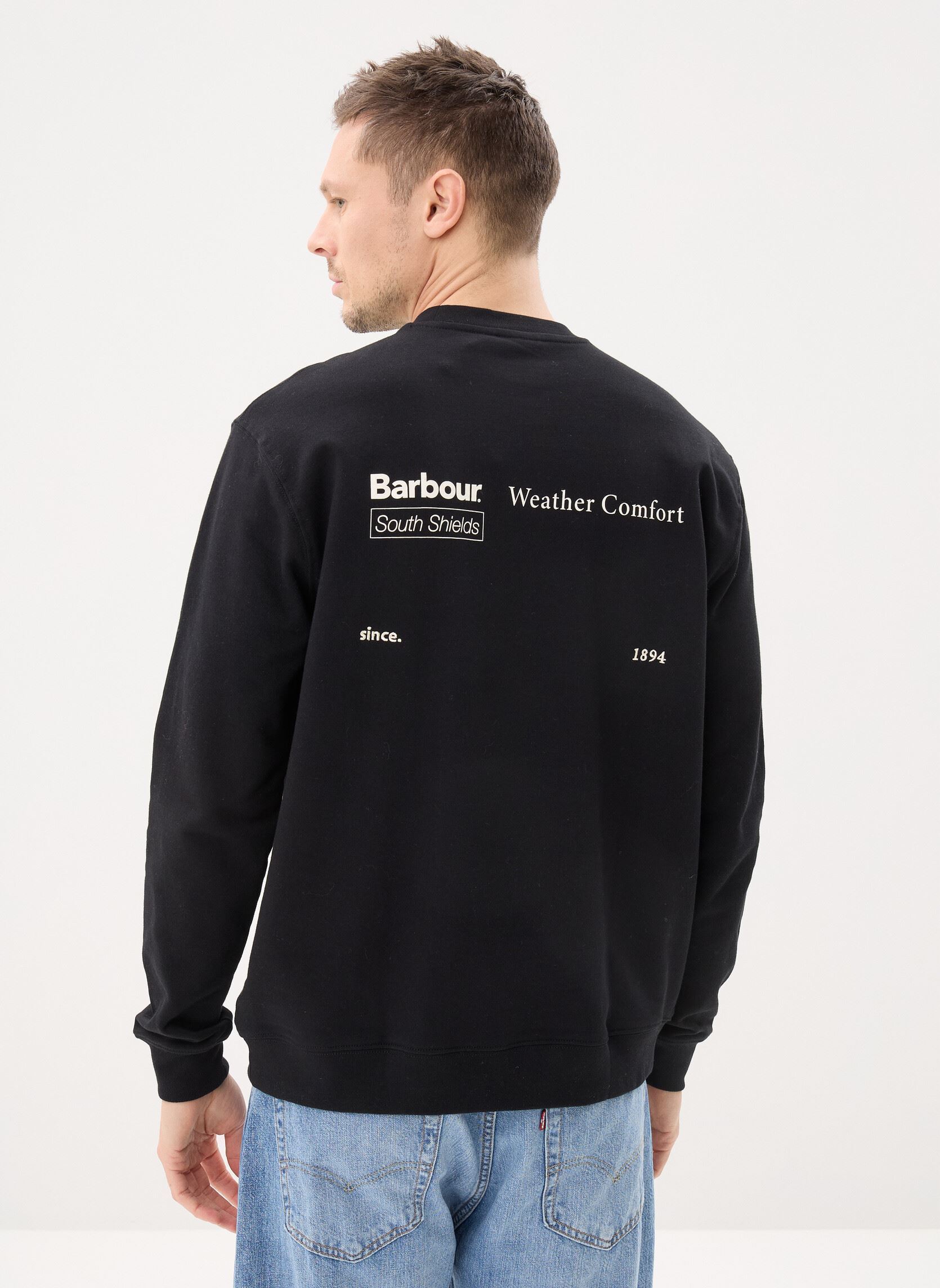 Sweatshirts Firbank Relaxed Crew Neck Sweatshirt herren schwarz Barbour Sweatshirts Firbank Relaxed Crew Neck Sweatshirt herren schwarz BLACK