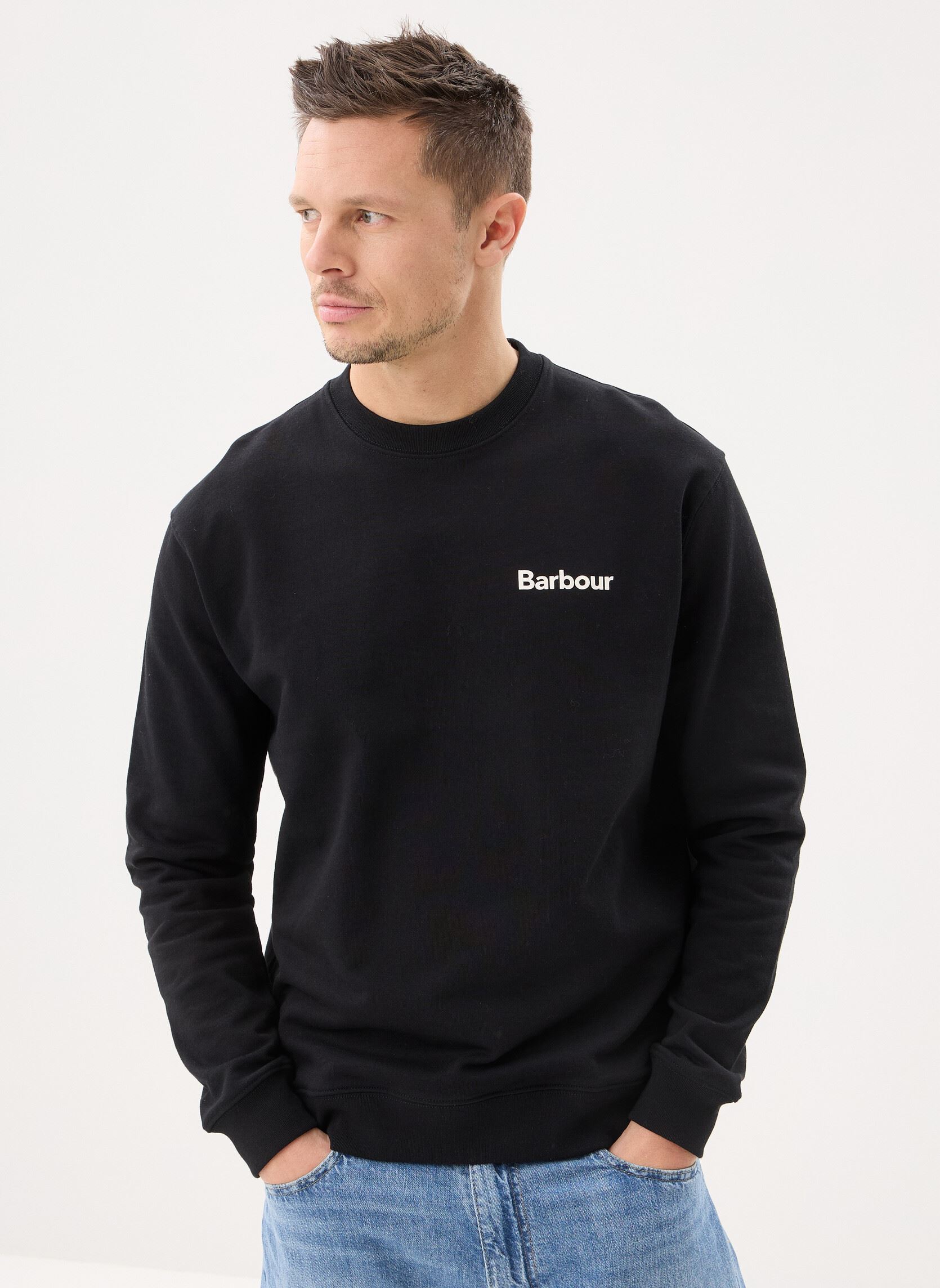 Sweatshirts Firbank Relaxed Crew Neck Sweatshirt herren schwarz Barbour Sweatshirts Firbank Relaxed Crew Neck Sweatshirt herren schwarz BLACK