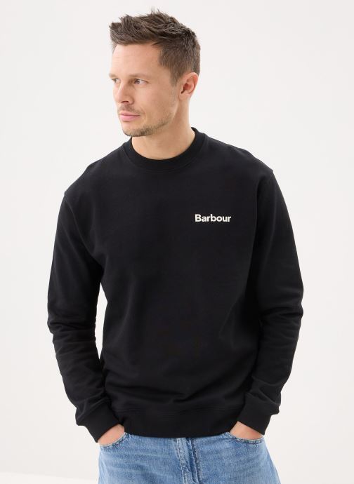 Barbour Sweats Firbank Relaxed Crew Neck Sweatshirt homme noir